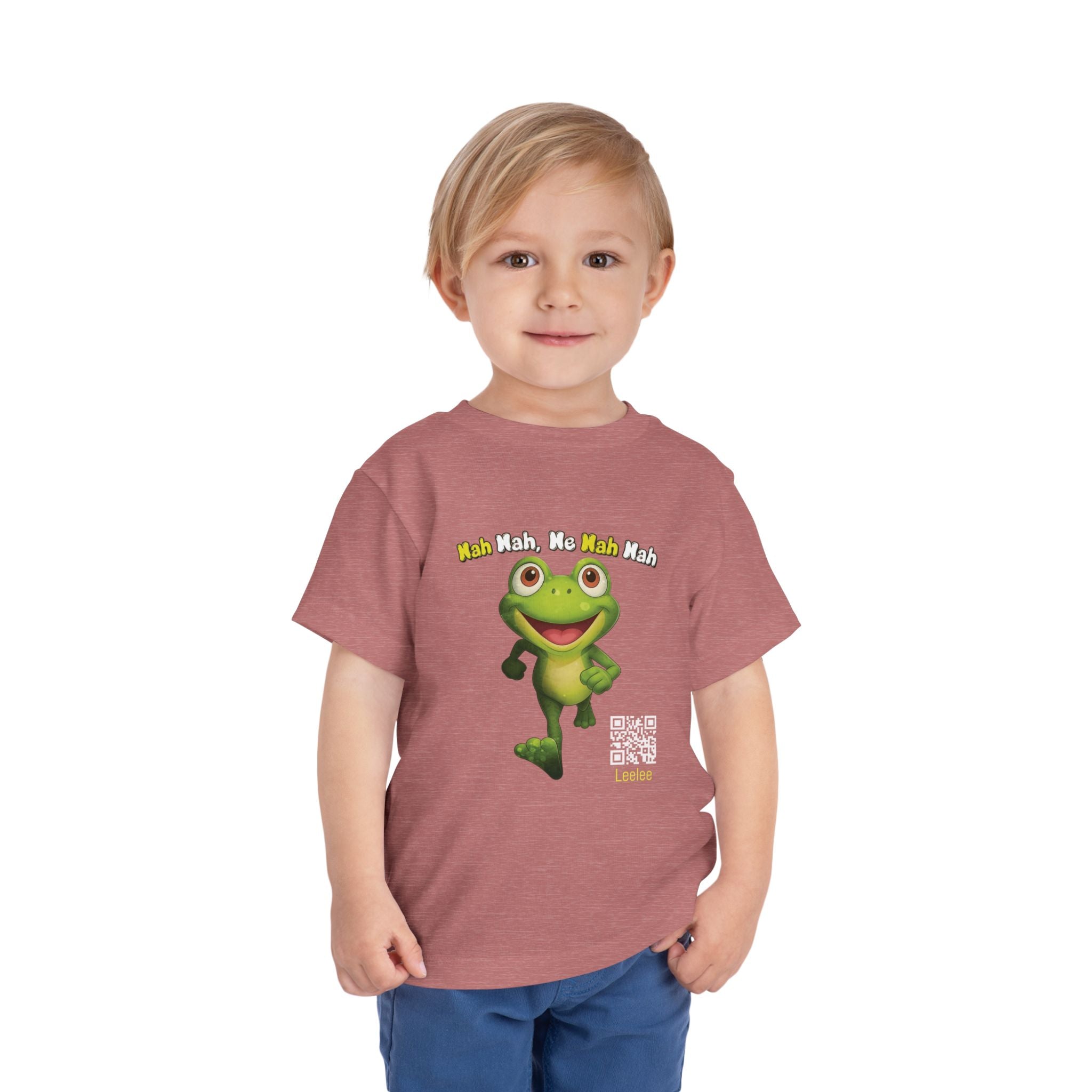 Leelee Running Frog Toddler Tee | Cute Cartoon Frog, Kids Animal Shirt