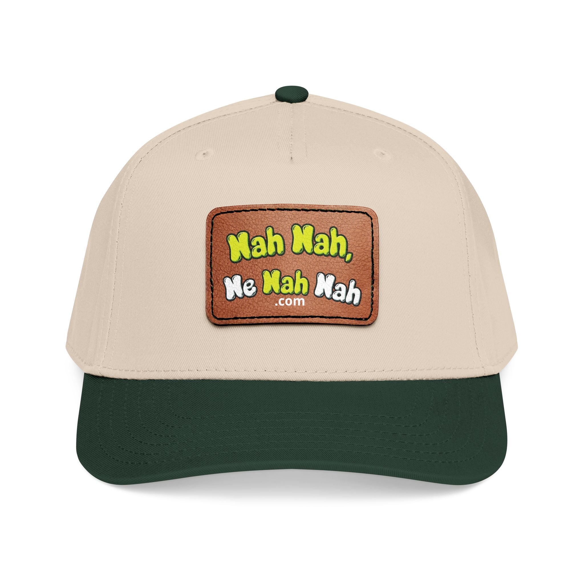 Leather Patch Baseball Cap — "Nah Nah, Ne Nah Nah" Retro Dad Hat