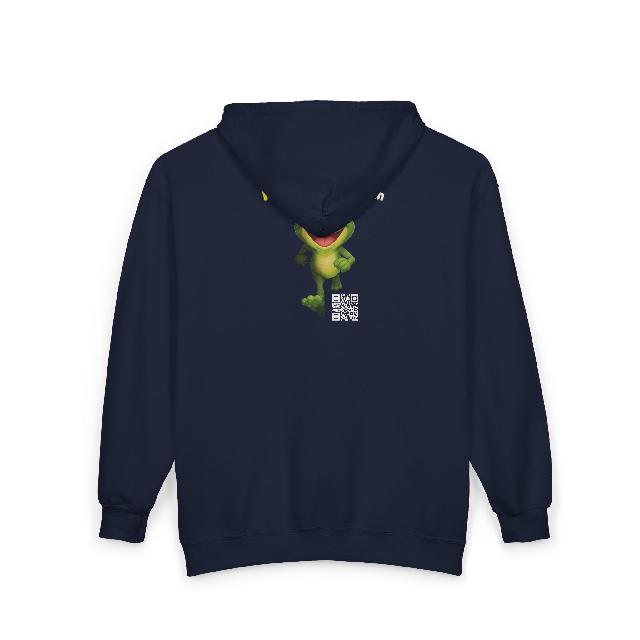 Leelee Running Frog Zip Pro Hoodie — Cute "Nah Nah, Ne Nah Nah" Graphic Full-Zip Sweatshirt