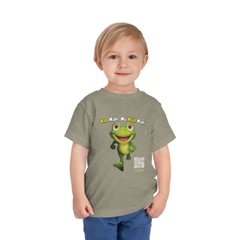 Leelee Running Frog Toddler Tee | Cute Cartoon Frog, Kids Animal Shirt
