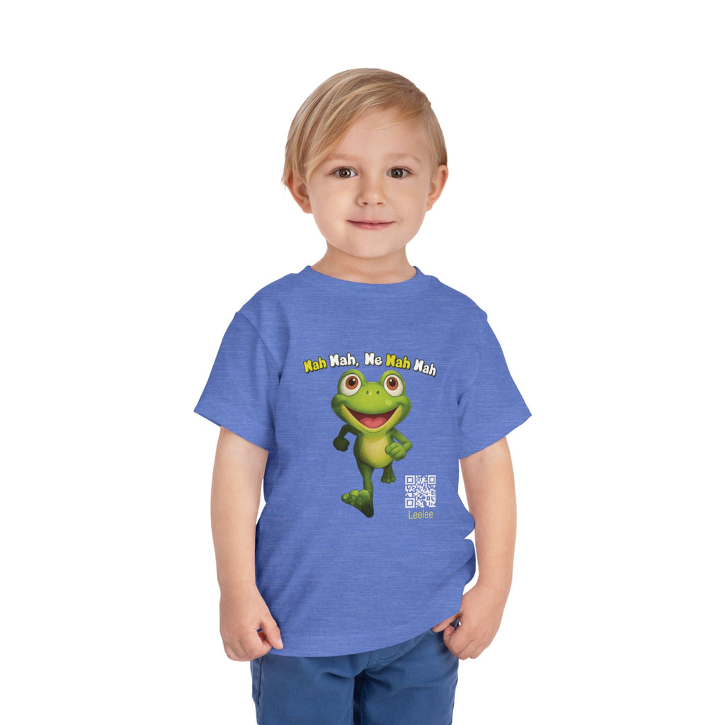 Leelee Running Frog Toddler Tee | Cute Cartoon Frog, Kids Animal Shirt