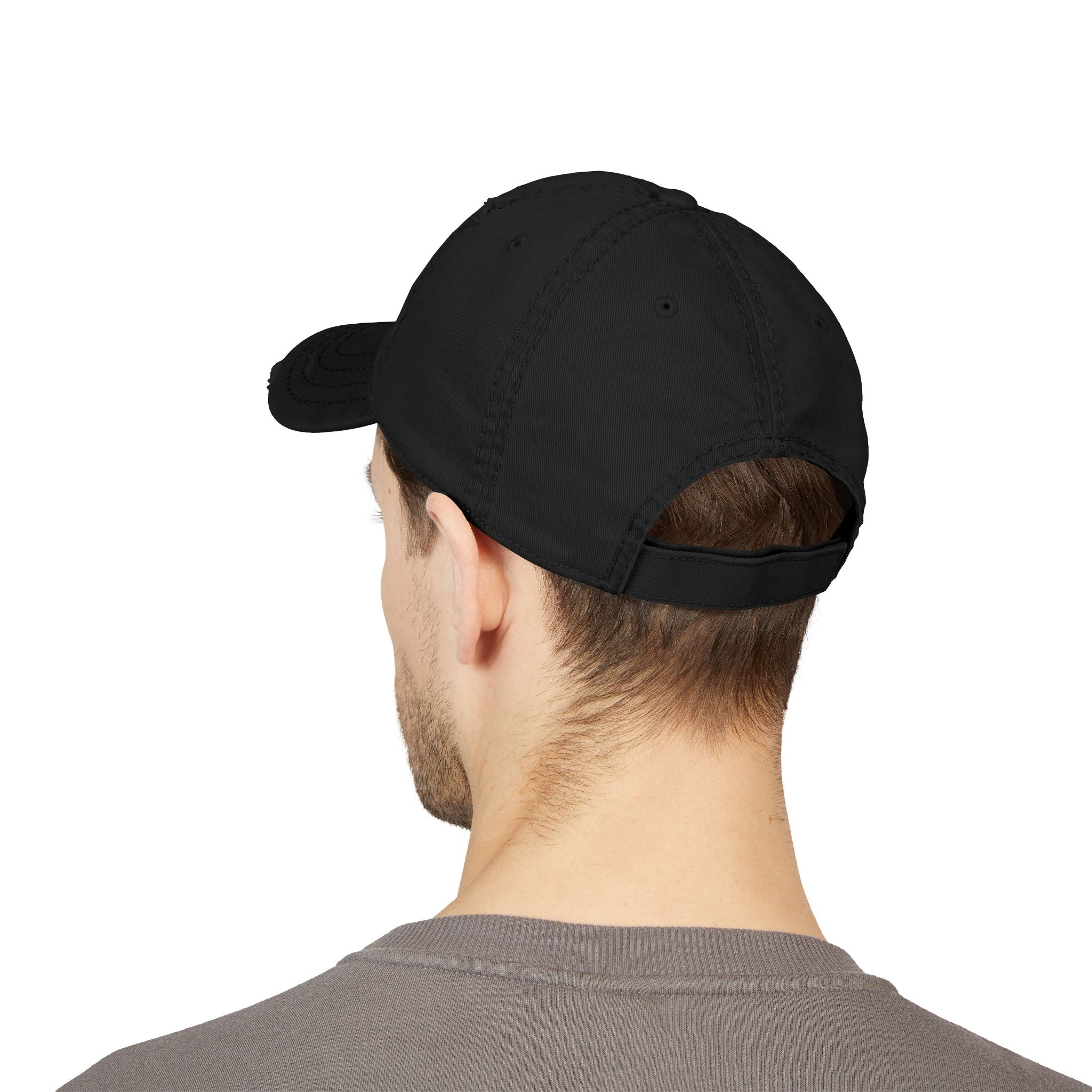 Distressed Embroidered Nah Nah Ne Nah Nah Dad Hat — Vintage Casual Cap for Tech & Trend Fans