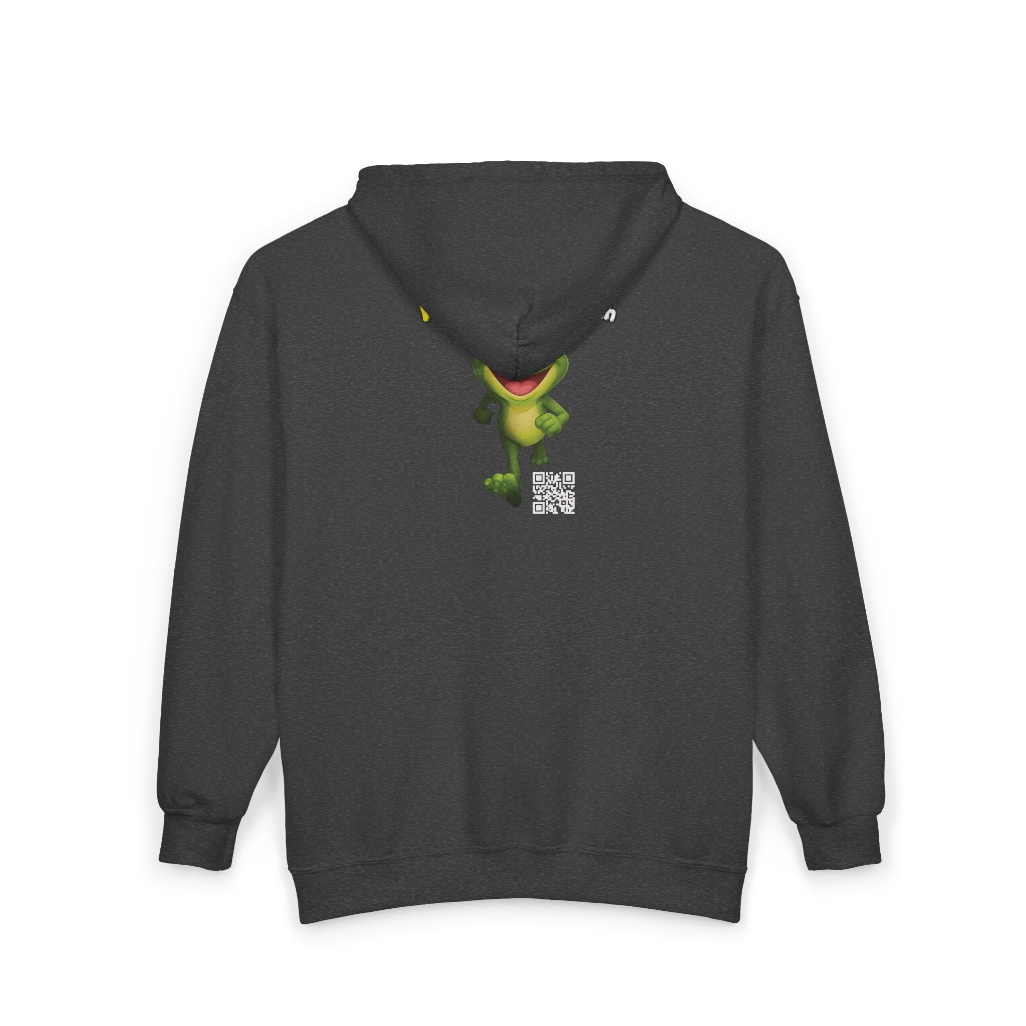 Leelee Running Frog Zip Pro Hoodie — Cute "Nah Nah, Ne Nah Nah" Graphic Full-Zip Sweatshirt