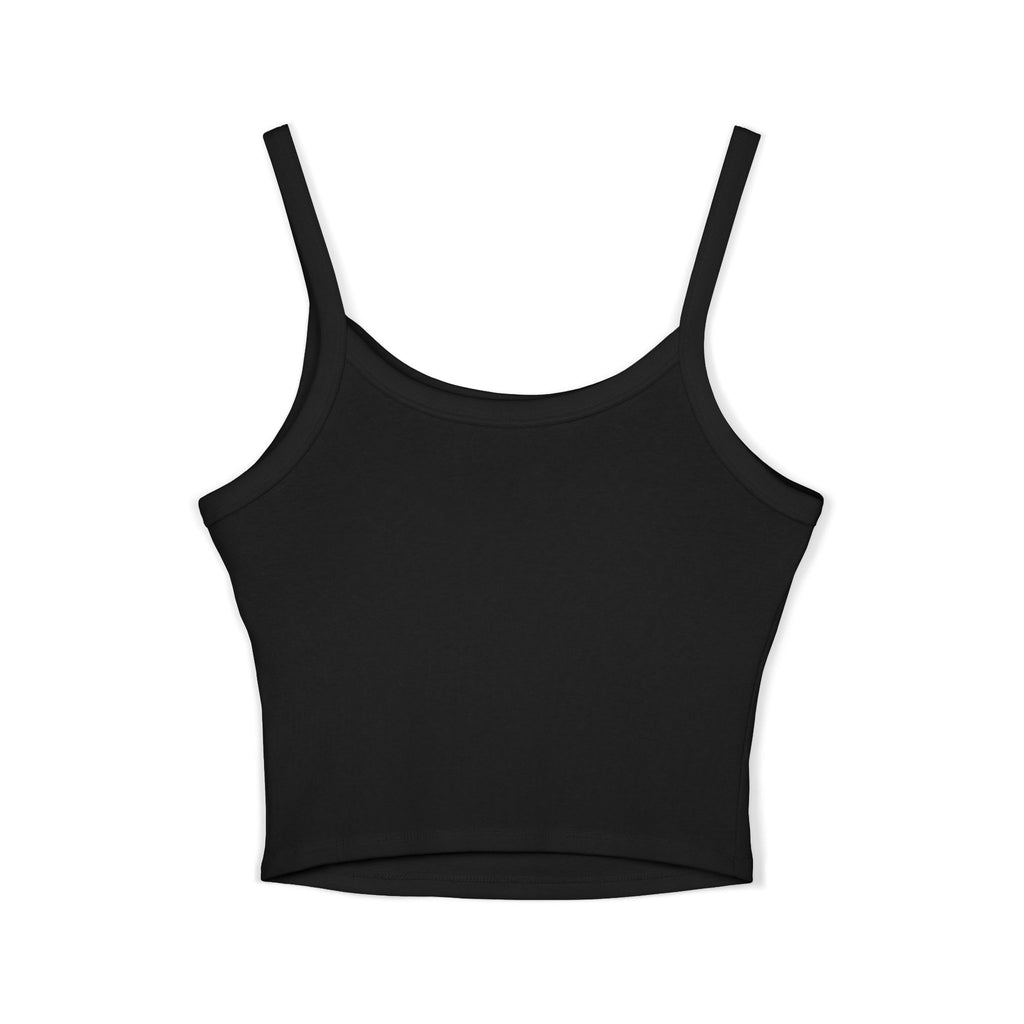 Leelee Running Frog Cropped Tank — "Nah Nah Ne Nah Nah" Cute Frog Graphic Spaghetti Strap Top