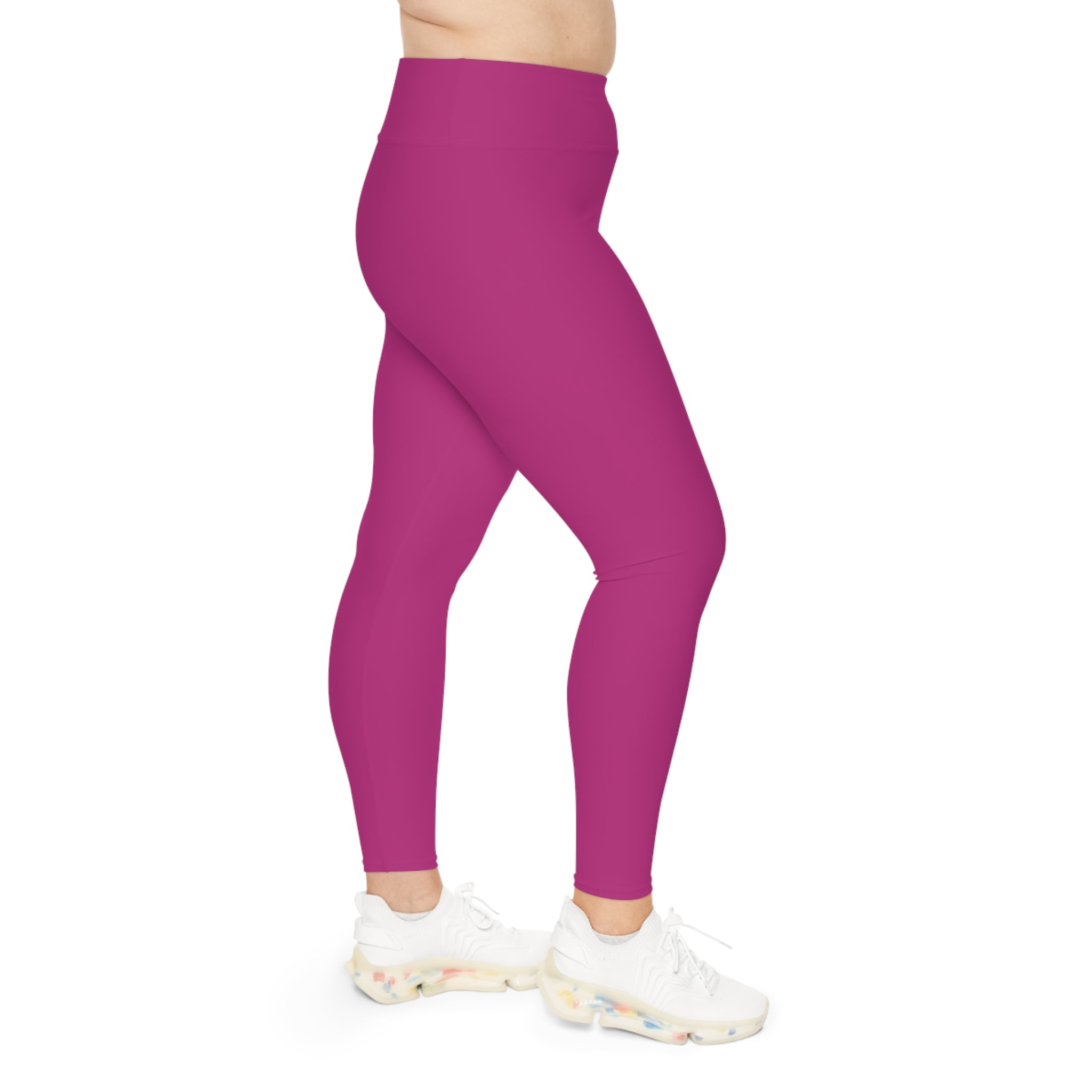 Leelee Inspired Plus Size Leggings (Pink) — Cute Smiling Leelee Running Frog Graphic Leggings