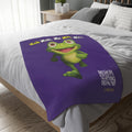 Cute Leelee Running Frog "Nah Nah, Ne Nah Nah" Microfiber Blanket