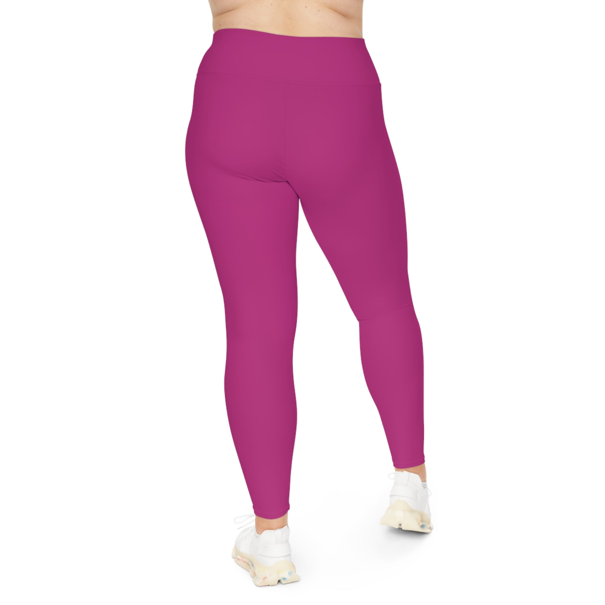 Leelee Inspired Plus Size Leggings (Pink) — Cute Smiling Leelee Running Frog Graphic Leggings