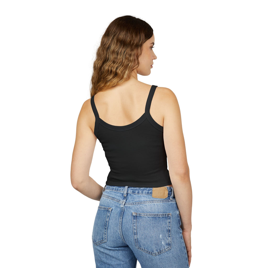 Leelee Running Frog Cropped Tank — "Nah Nah Ne Nah Nah" Cute Frog Graphic Spaghetti Strap Top