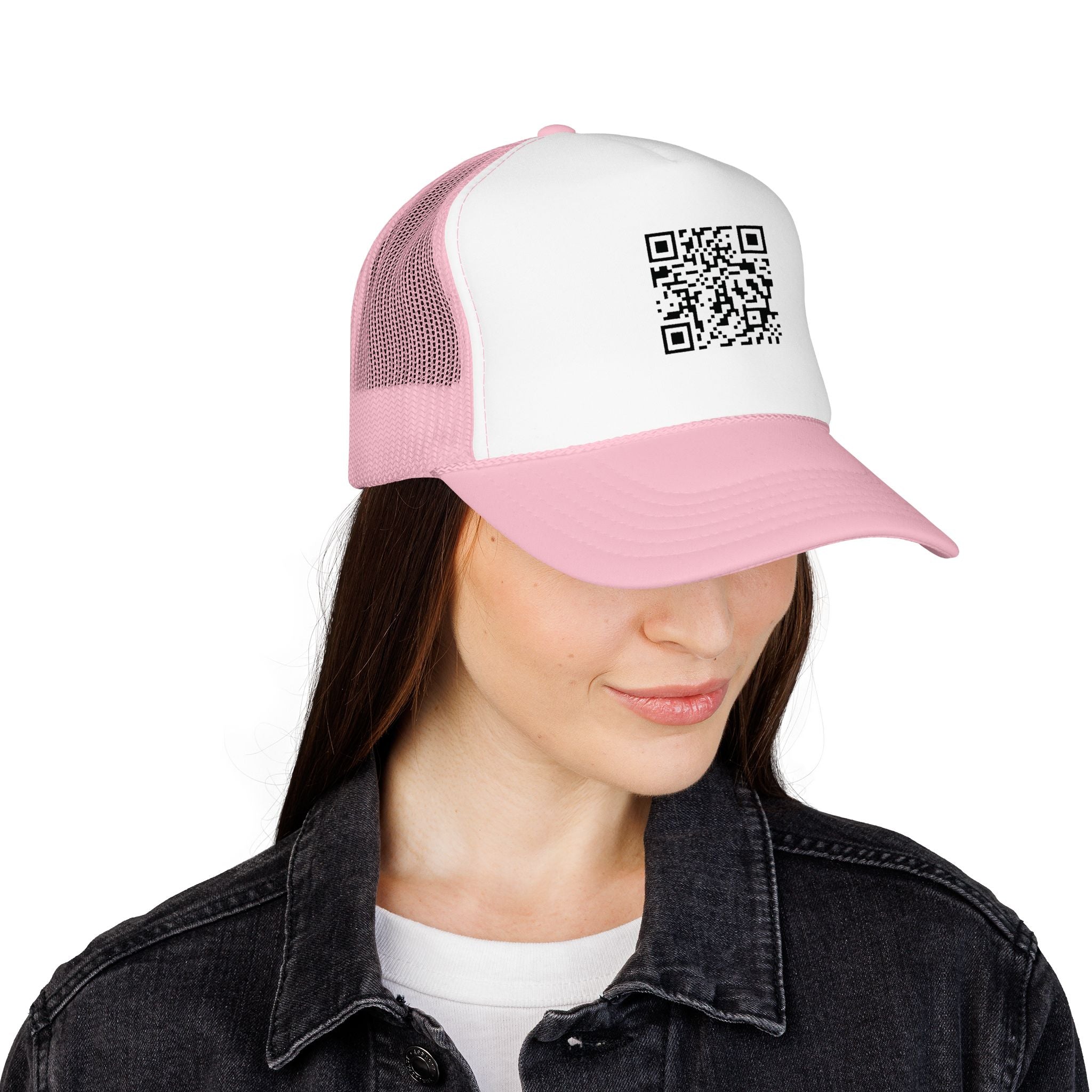 QR Code Trucker Hat — Scanable Tech Graphic Cap