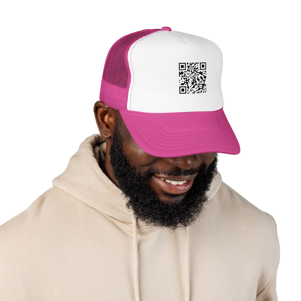QR Code Trucker Hat — Scanable Tech Graphic Cap
