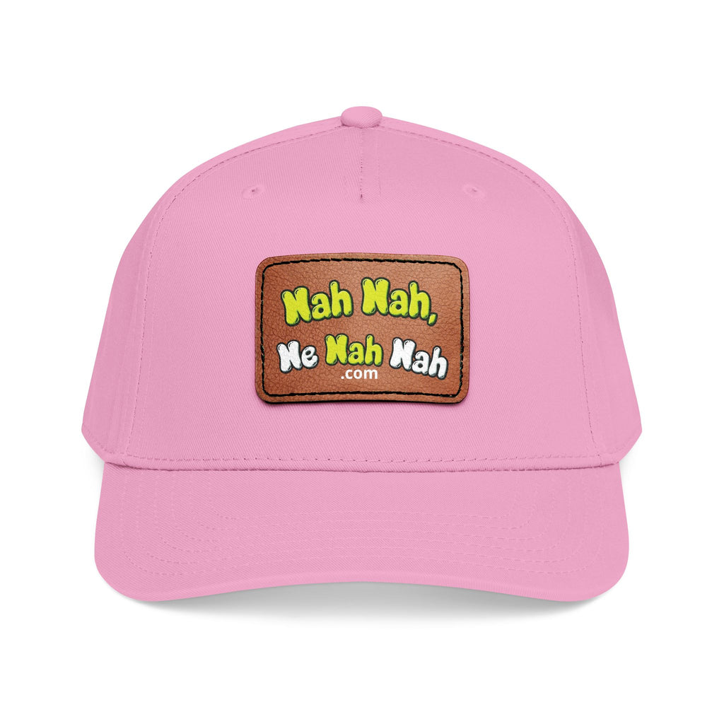 Leather Patch Baseball Cap — "Nah Nah, Ne Nah Nah" Retro Dad Hat