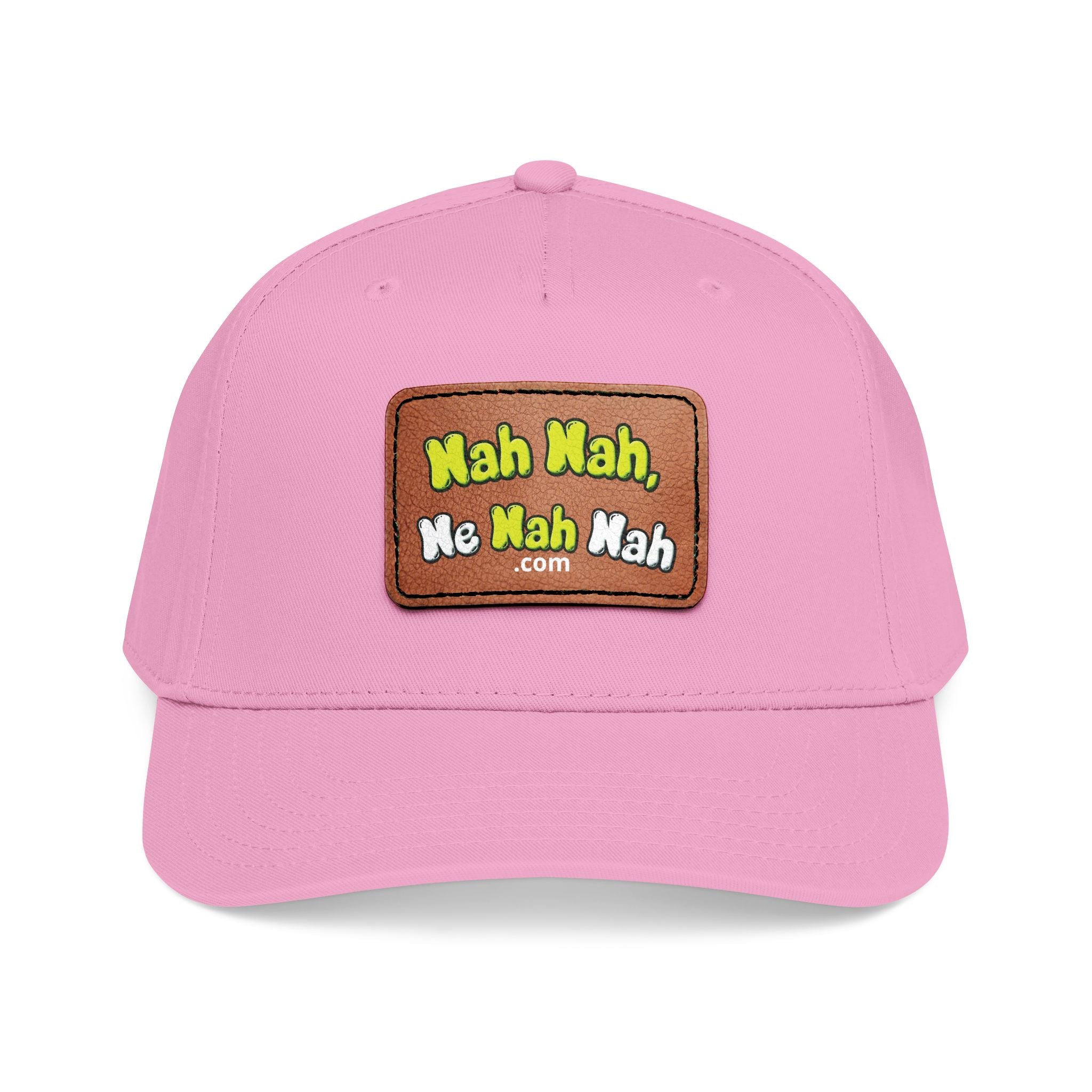 Leather Patch Baseball Cap — "Nah Nah, Ne Nah Nah" Retro Dad Hat