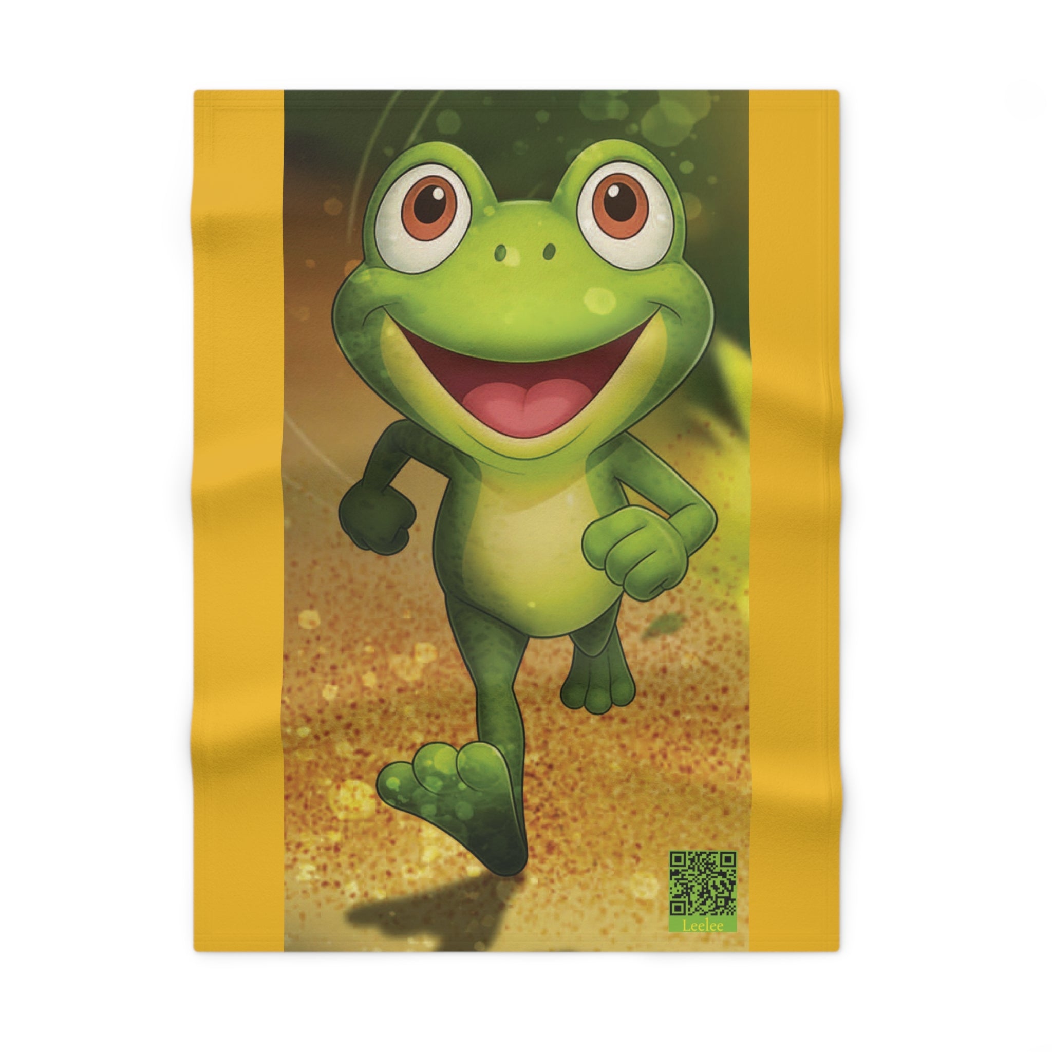 Cute Leelee Frog Baby Blanket - Soft Fleece Infant Throw for Nursery & Gifts