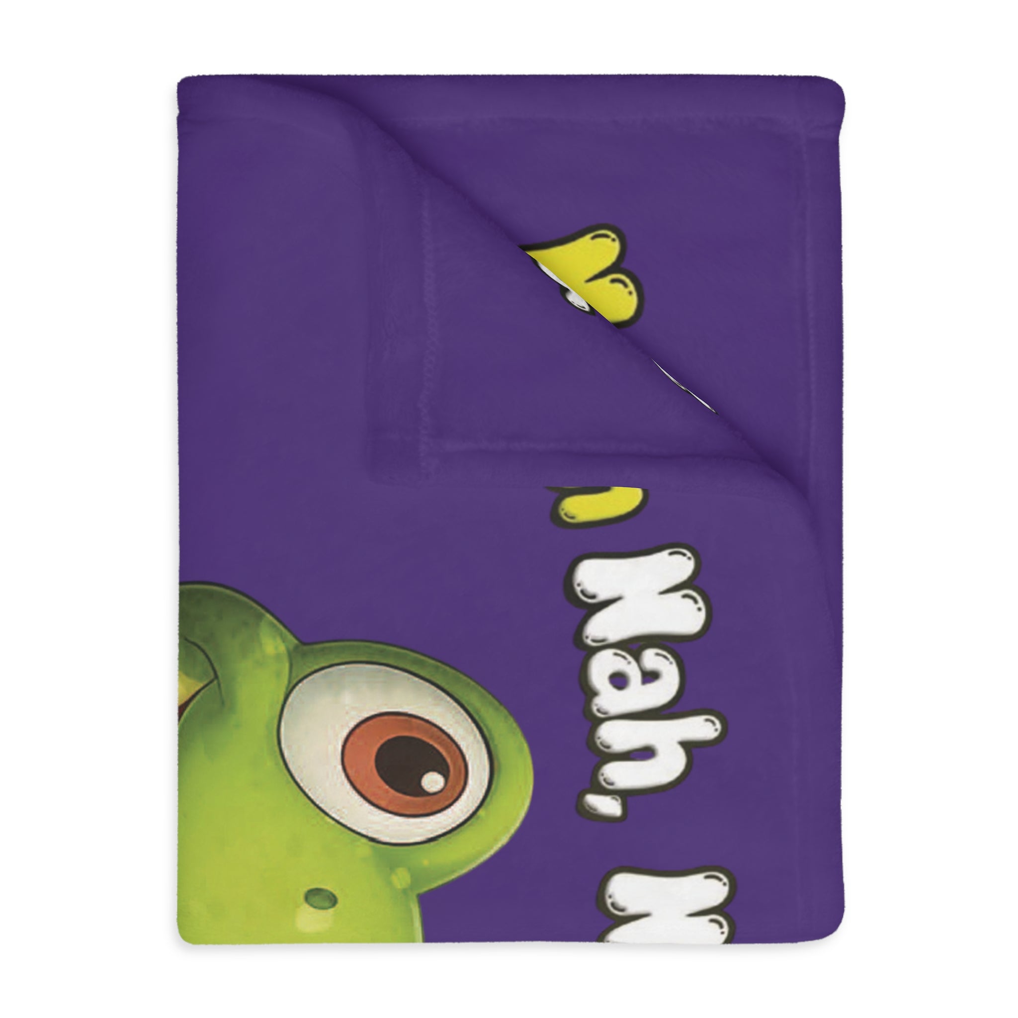 Cute Leelee Running Frog "Nah Nah, Ne Nah Nah" Microfiber Blanket