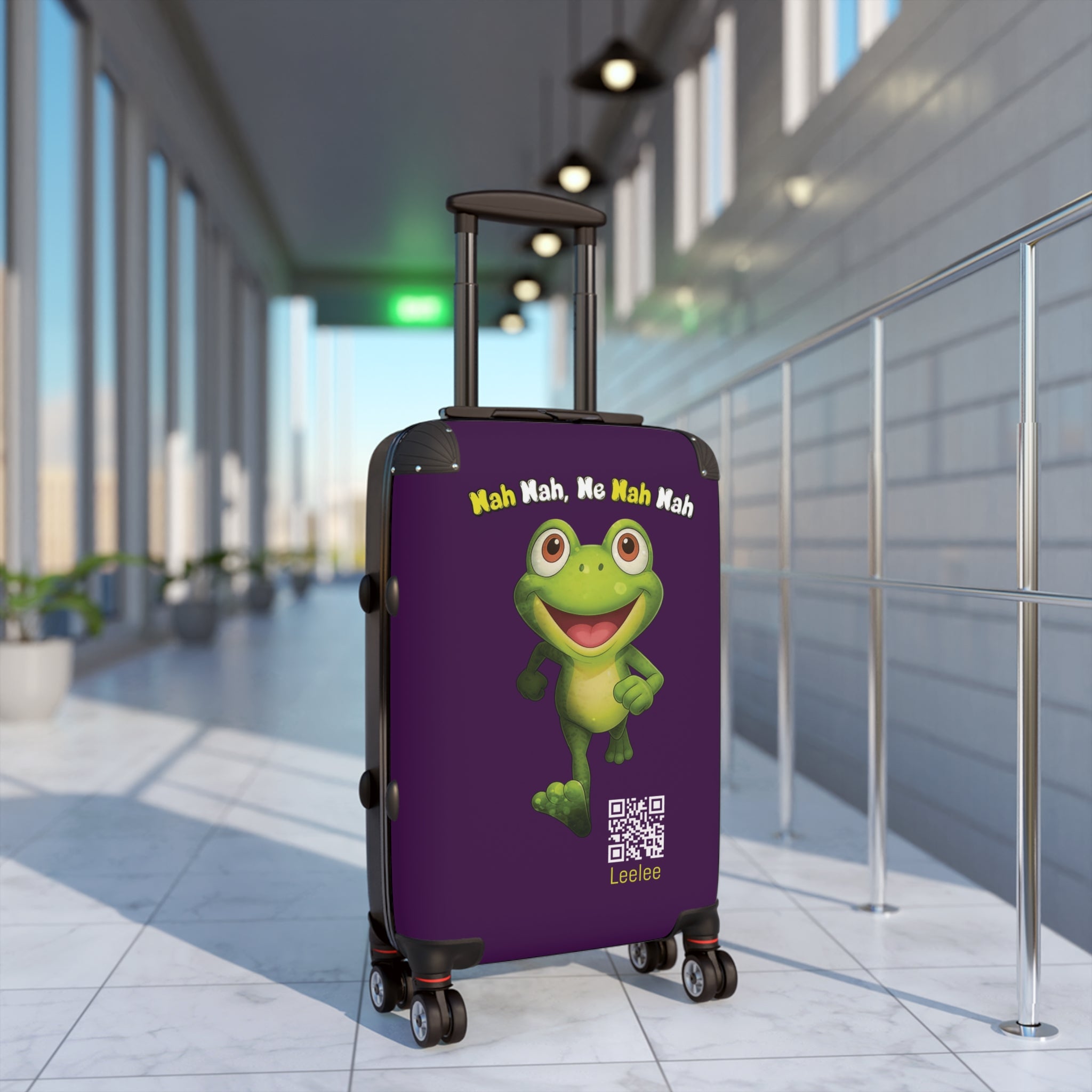 Leelee Running Frog 'Nah Nah, Ne Nah Nah' Carry-On Suitcase — Travel Luggage