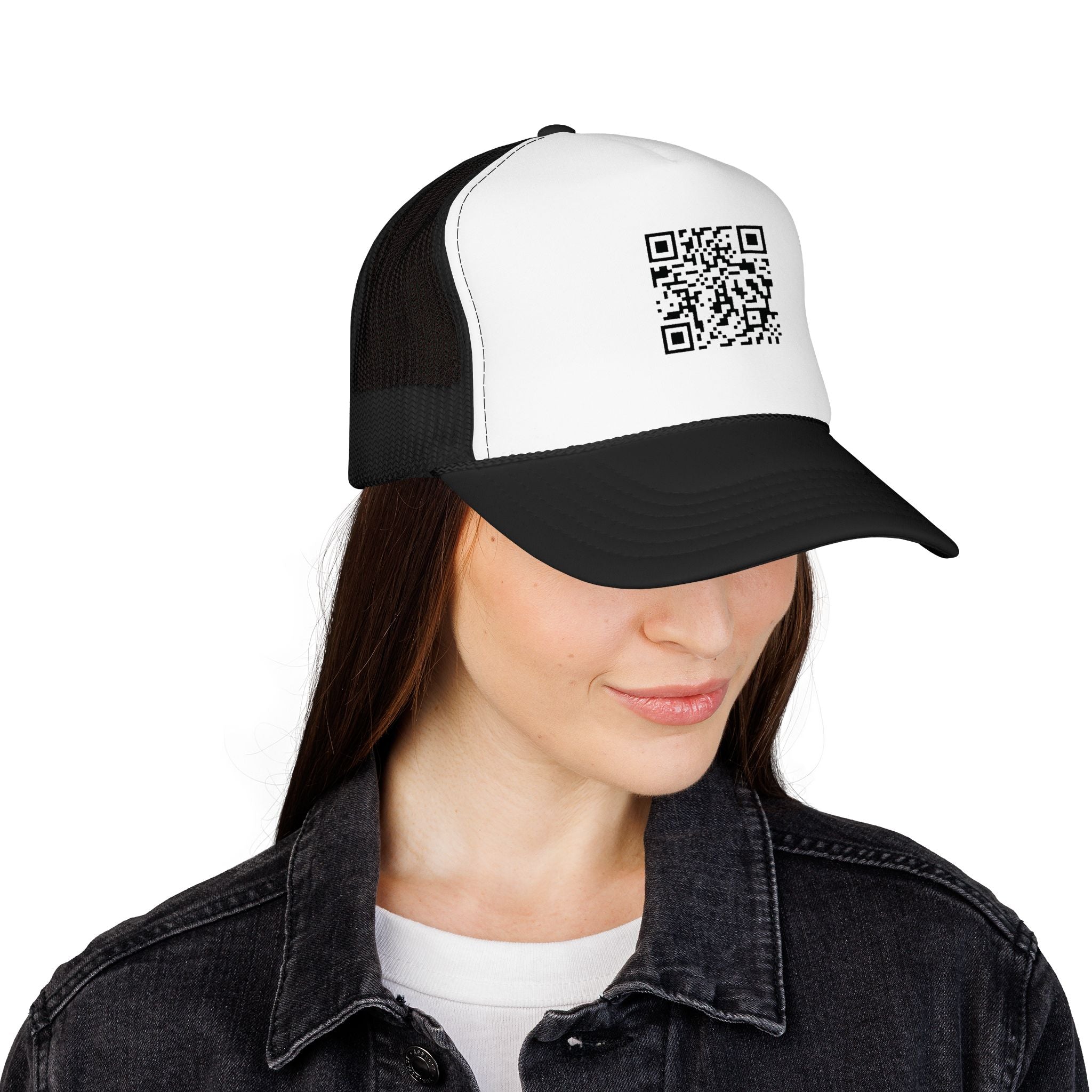 QR Code Trucker Hat — Scanable Tech Graphic Cap