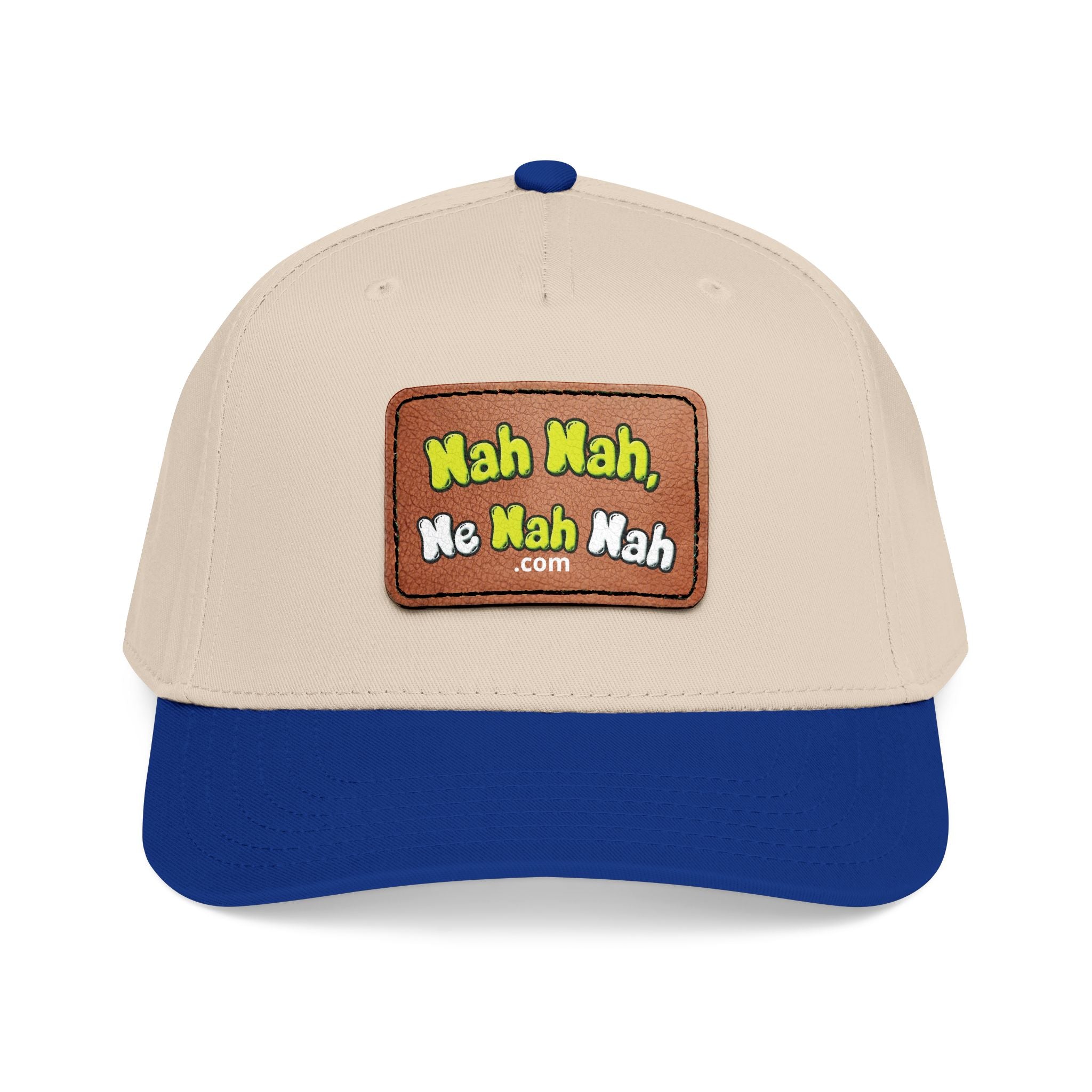 Leather Patch Baseball Cap — "Nah Nah, Ne Nah Nah" Retro Dad Hat