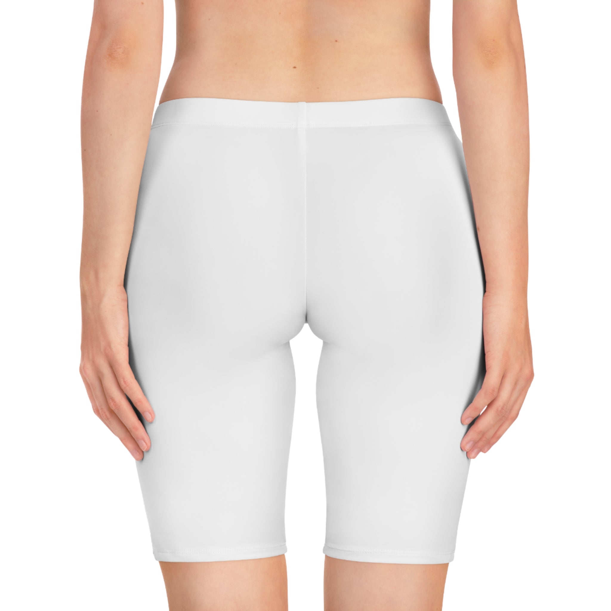 Leelee Frog Inspired Women's Bike Shorts (White) — Cute 'Nah Nah, Ne Nah Nah' Graphic