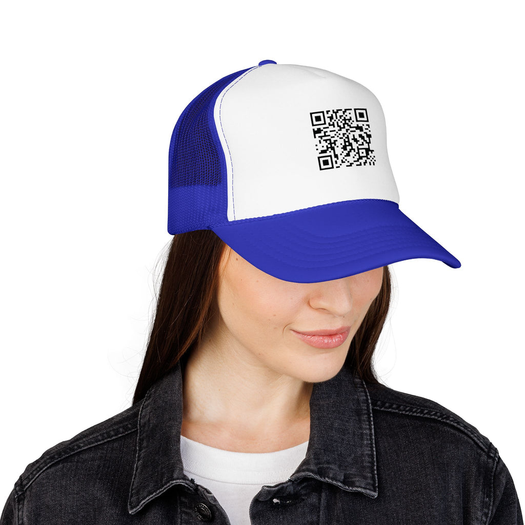 QR Code Trucker Hat — Scanable Tech Graphic Cap