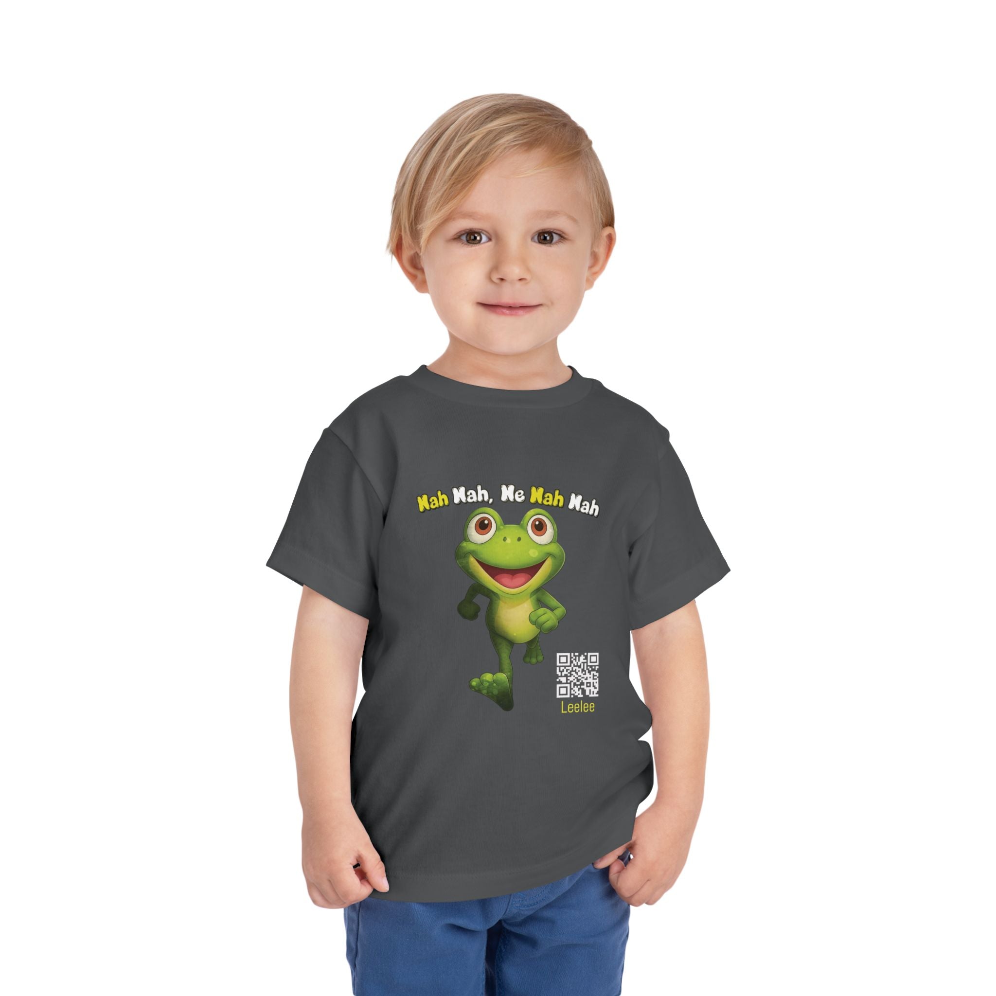 Leelee Running Frog Toddler Tee | Cute Cartoon Frog, Kids Animal Shirt