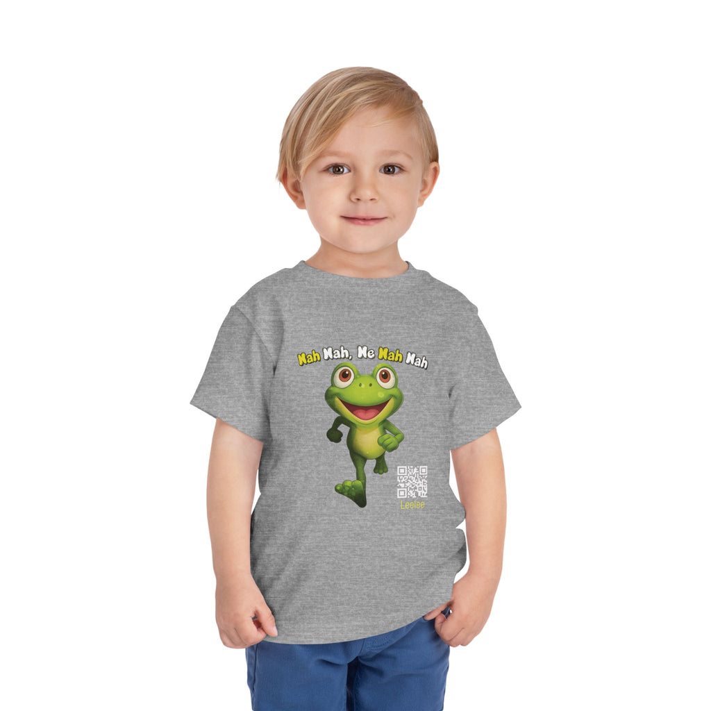 Leelee Running Frog Toddler Tee | Cute Cartoon Frog, Kids Animal Shirt