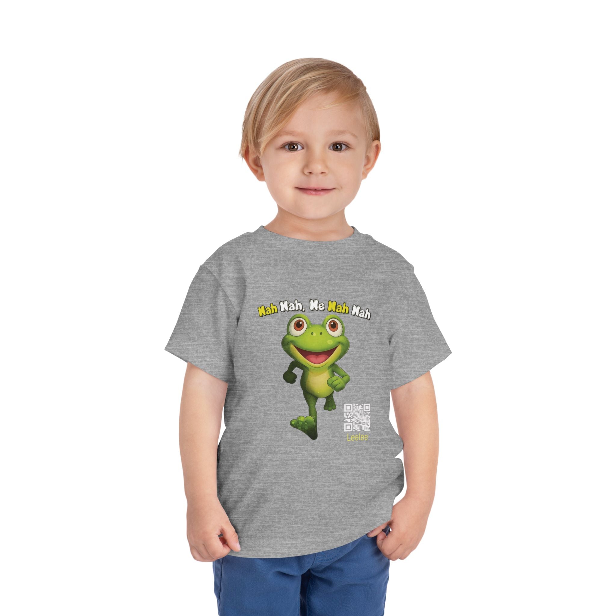 Leelee Running Frog Toddler Tee | Cute Cartoon Frog, Kids Animal Shirt