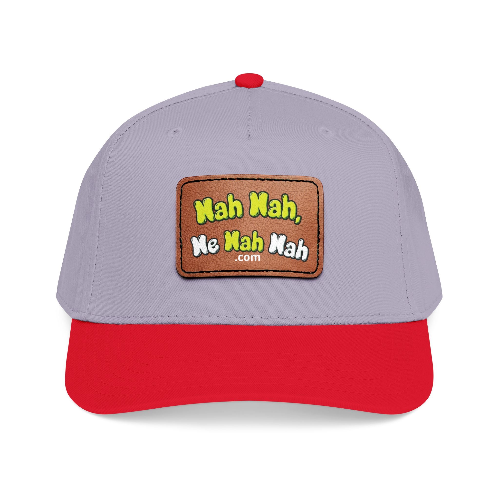 Leather Patch Baseball Cap — "Nah Nah, Ne Nah Nah" Retro Dad Hat