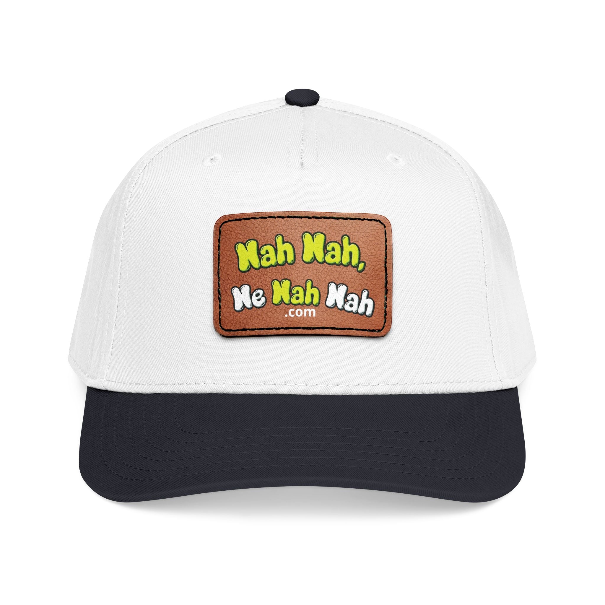 Leather Patch Baseball Cap — "Nah Nah, Ne Nah Nah" Retro Dad Hat
