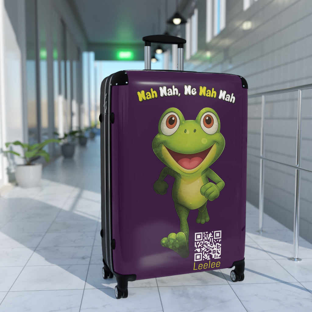 Leelee Running Frog 'Nah Nah, Ne Nah Nah' Carry-On Suitcase — Travel Luggage