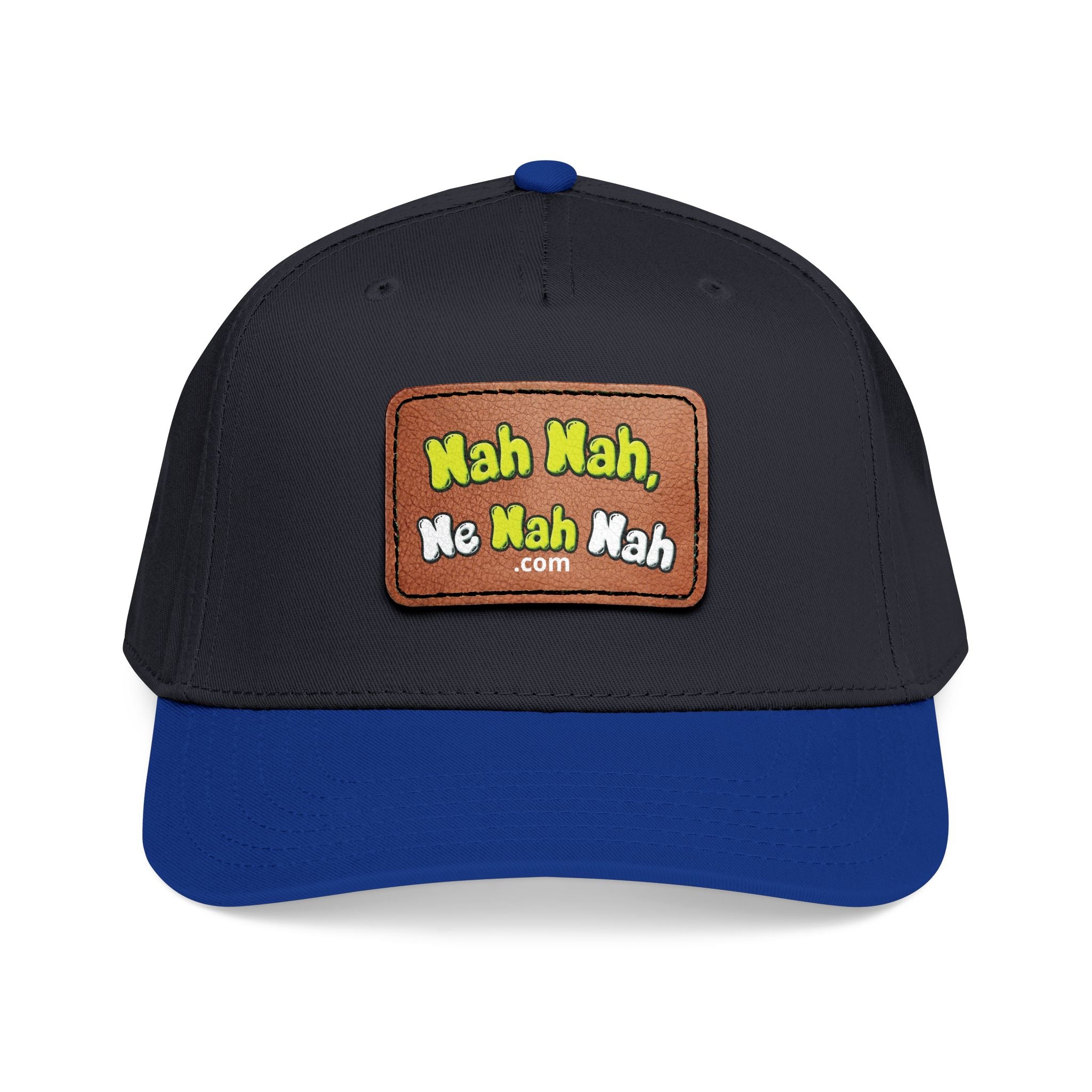 Leather Patch Baseball Cap — "Nah Nah, Ne Nah Nah" Retro Dad Hat