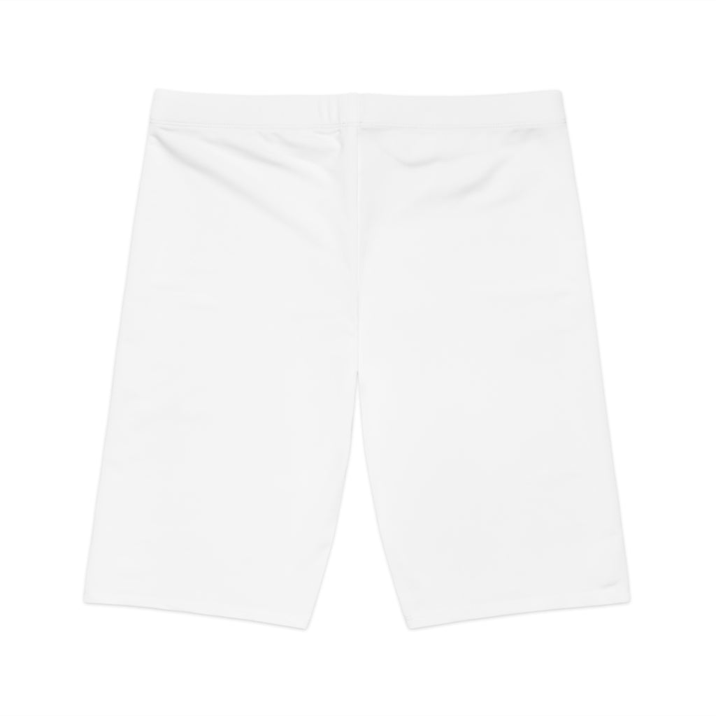 Leelee Frog Inspired Women's Bike Shorts (White) — Cute 'Nah Nah, Ne Nah Nah' Graphic