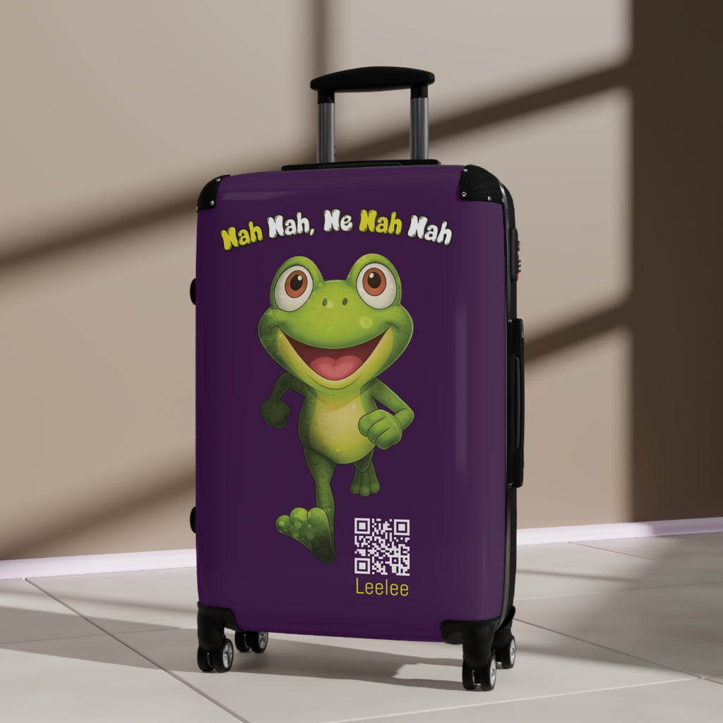 Leelee Running Frog 'Nah Nah, Ne Nah Nah' Carry-On Suitcase — Travel Luggage