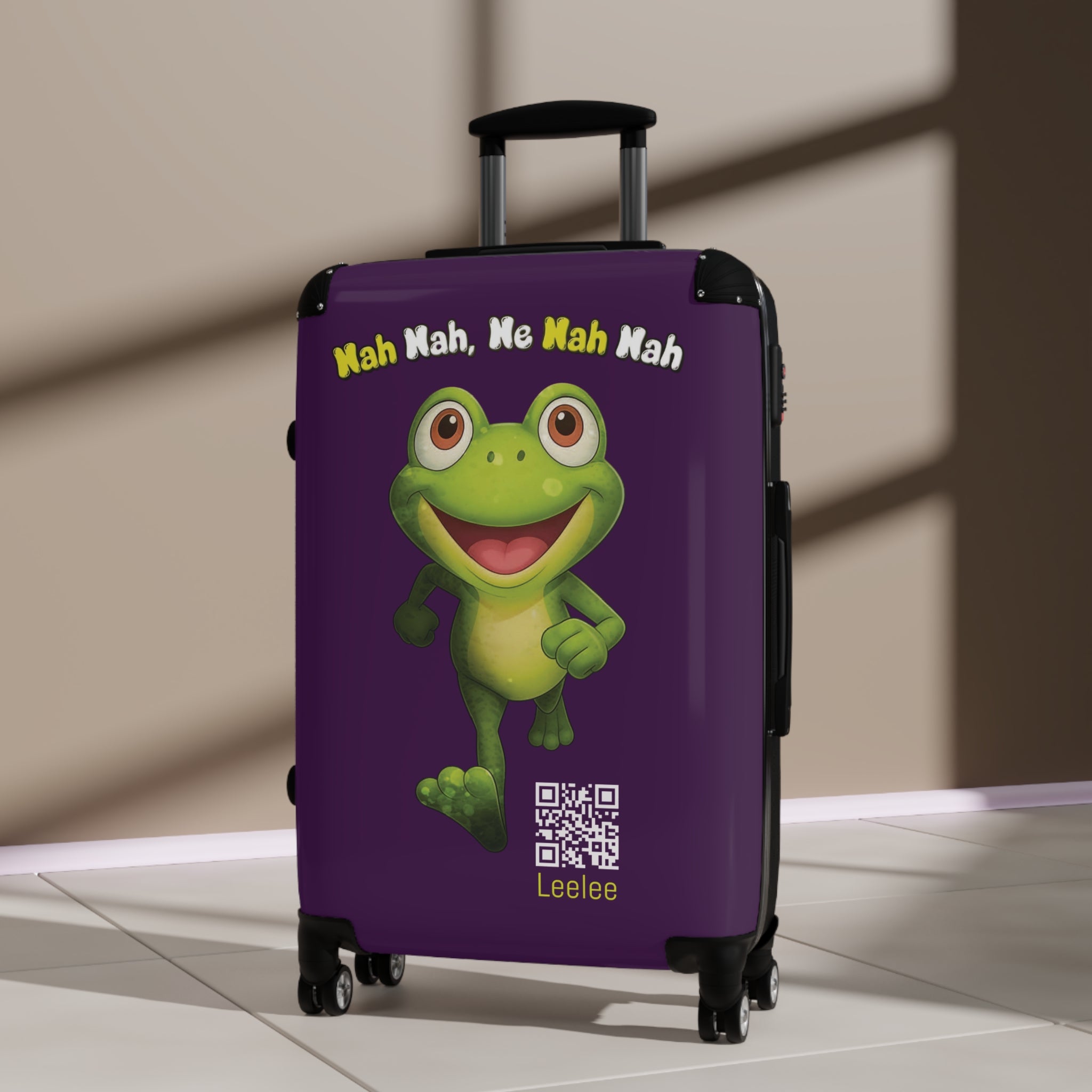 Leelee Running Frog 'Nah Nah, Ne Nah Nah' Carry-On Suitcase — Travel Luggage