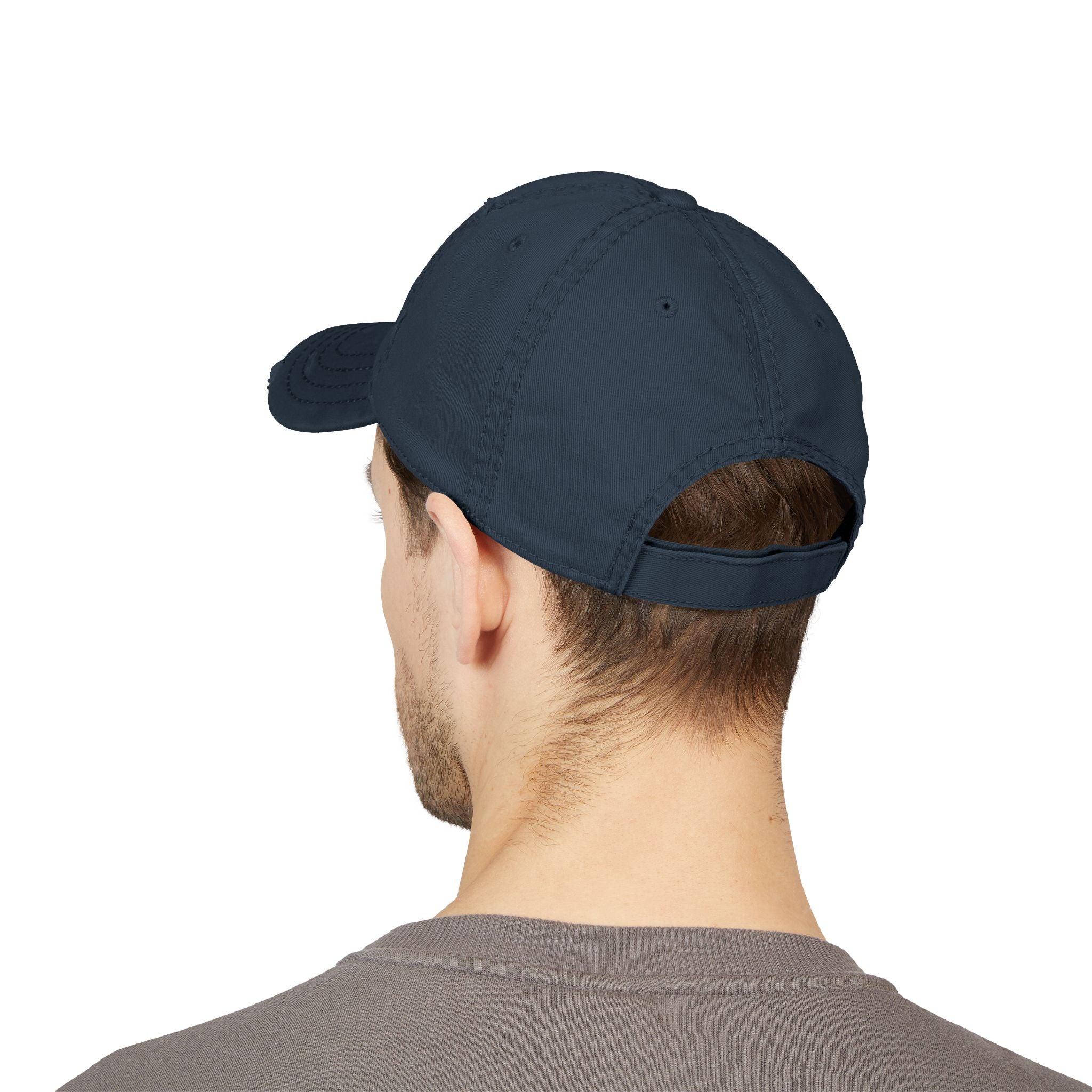 Distressed Embroidered Nah Nah Ne Nah Nah Dad Hat — Vintage Casual Cap for Tech & Trend Fans