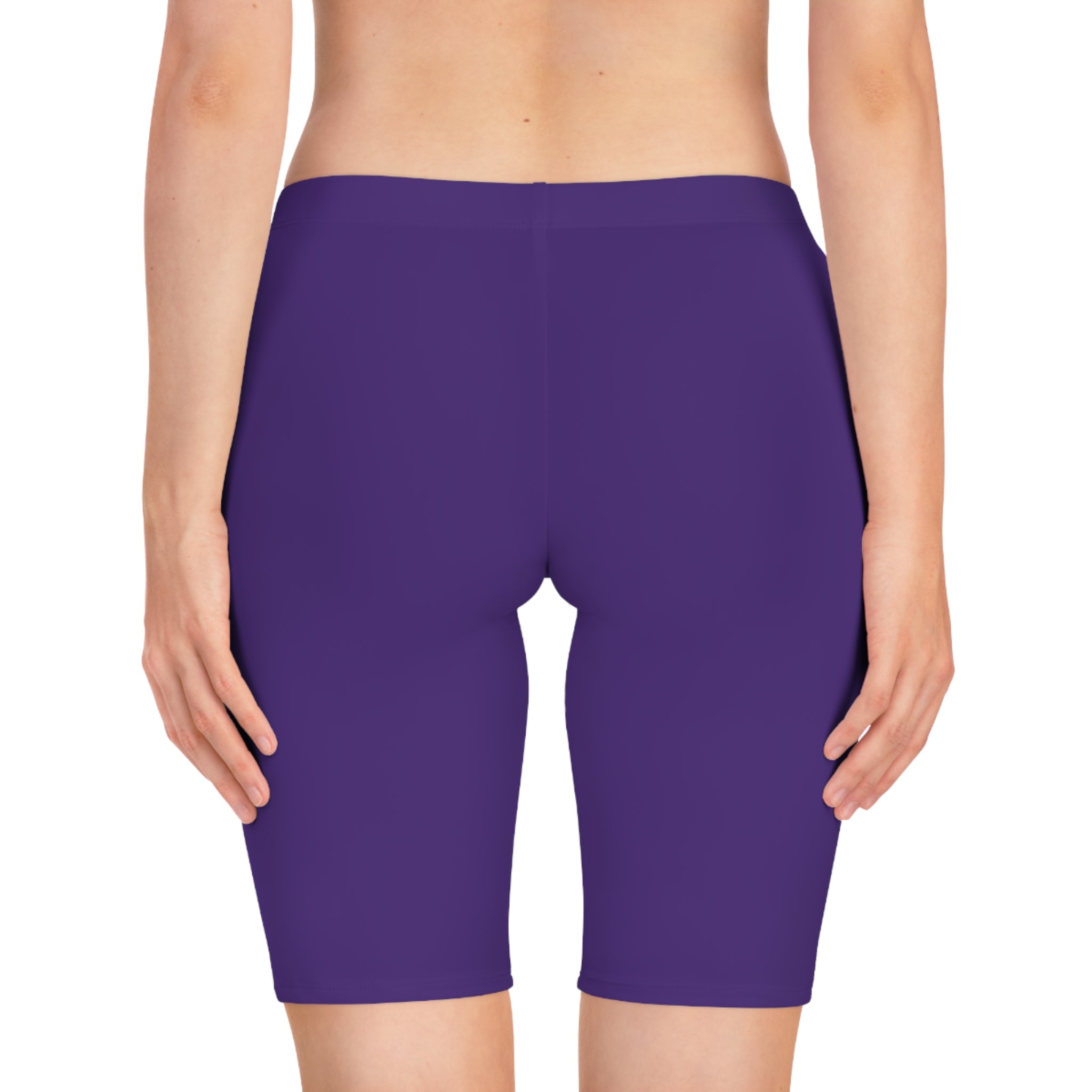Leelee Frog Inspired Women's Bike Shorts (Purple)— Cute 'Nah Nah, Ne Nah Nah' Graphic