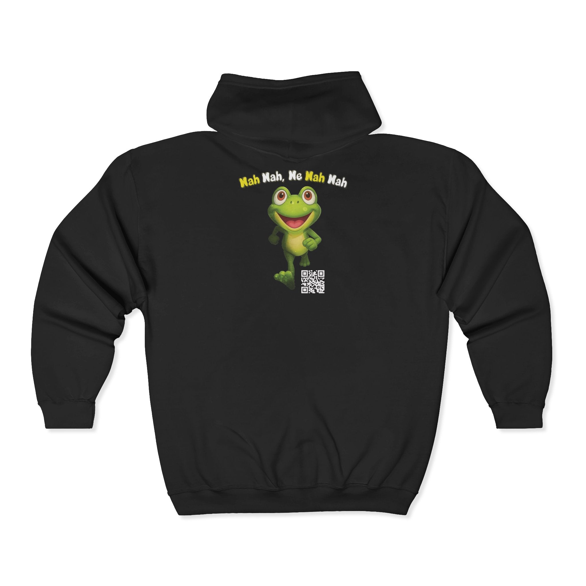 Leelee Running Frog Zip Pro Hoodie — Cute "Nah Nah, Ne Nah Nah" Graphic Full-Zip Sweatshirt