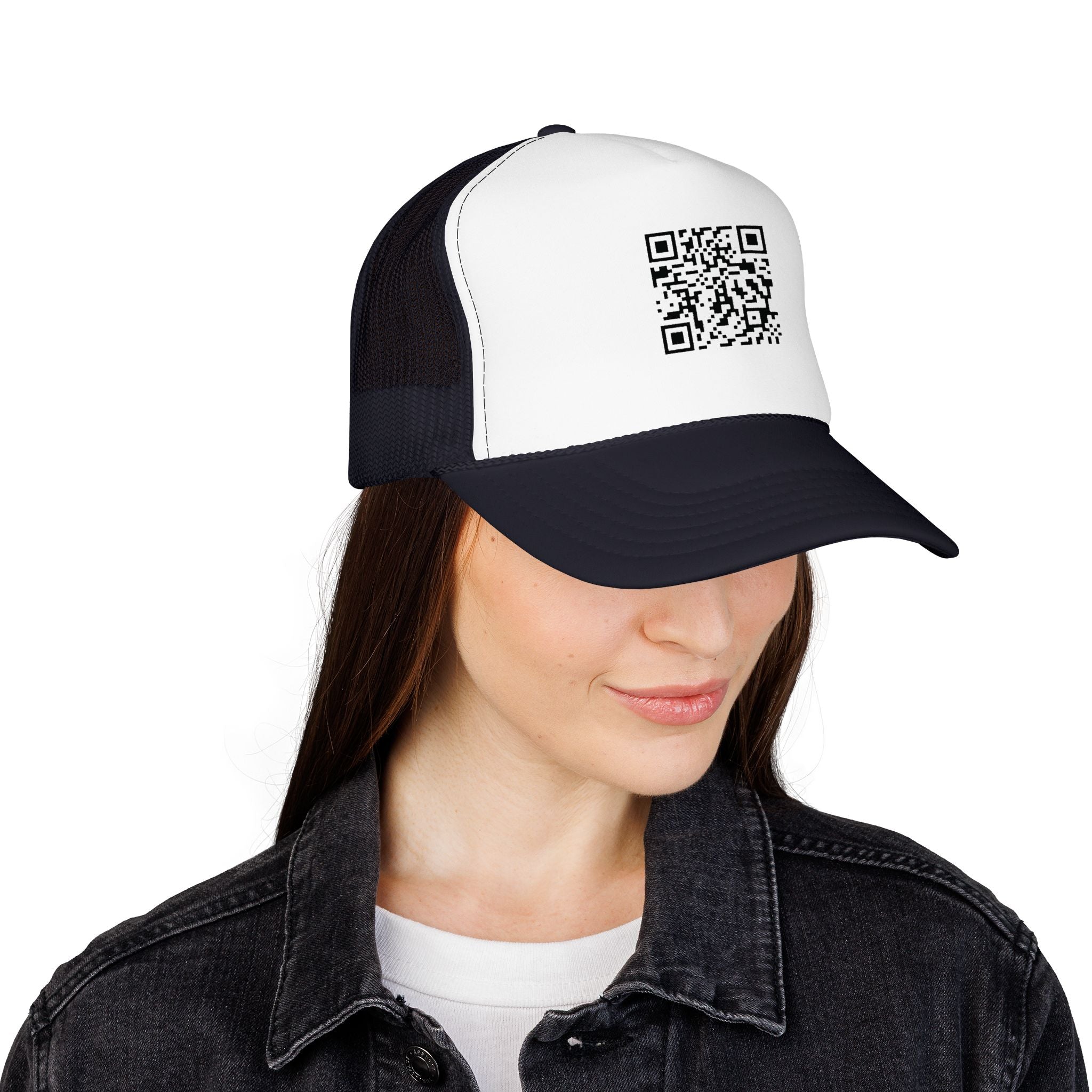 QR Code Trucker Hat — Scanable Tech Graphic Cap