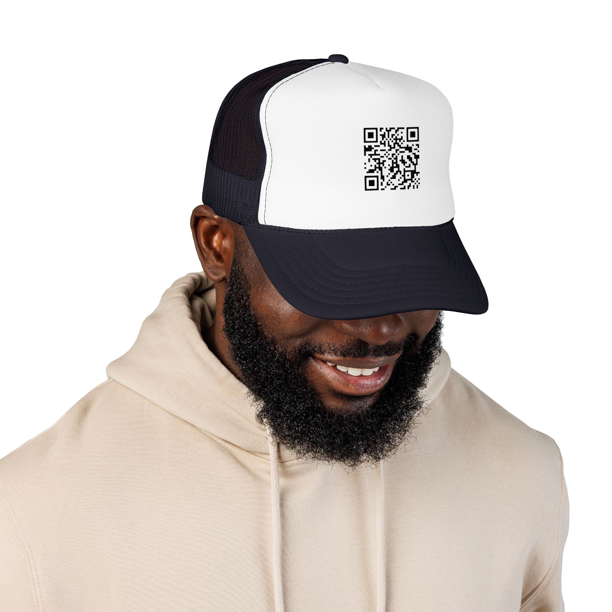 QR Code Trucker Hat — Scanable Tech Graphic Cap