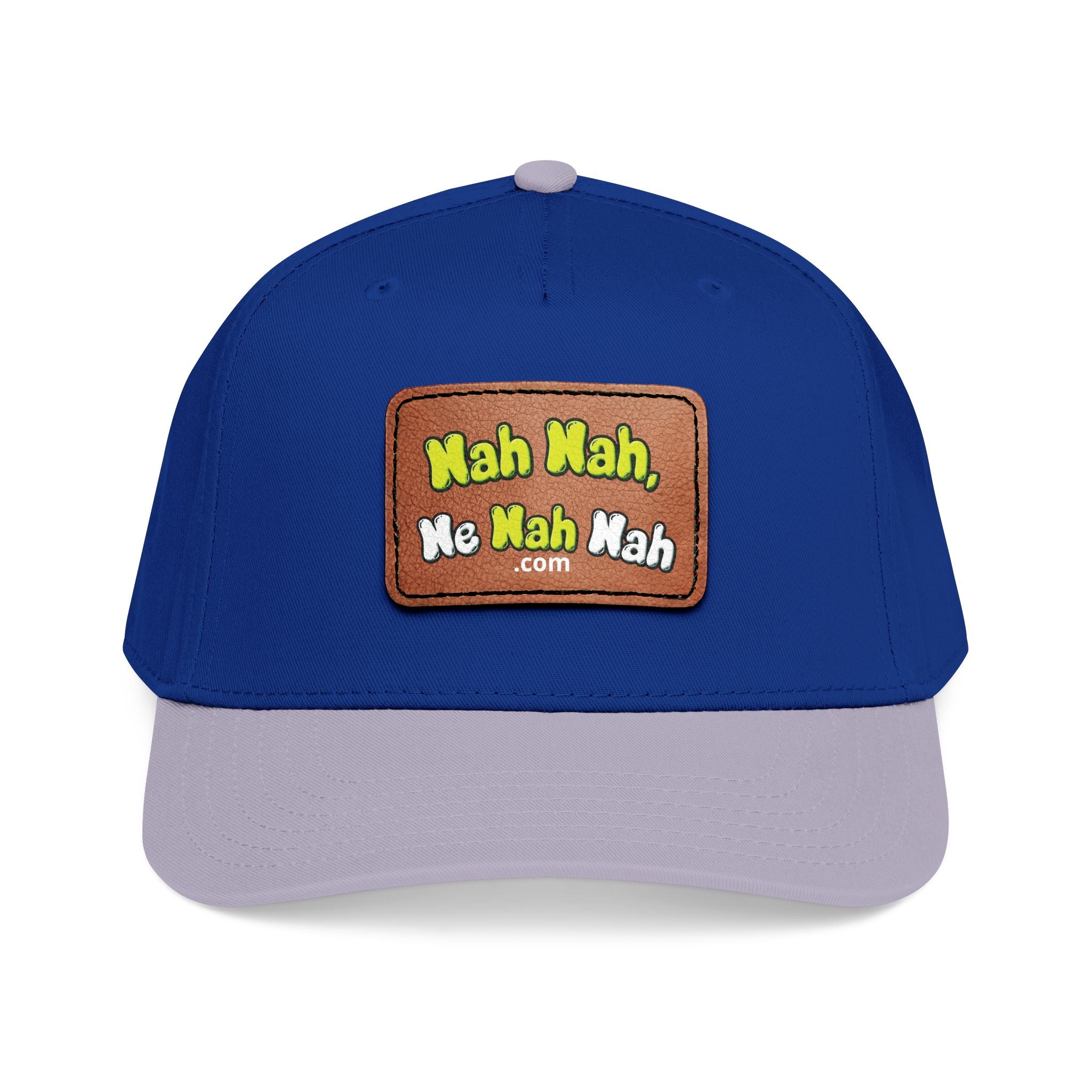 Leather Patch Baseball Cap — "Nah Nah, Ne Nah Nah" Retro Dad Hat