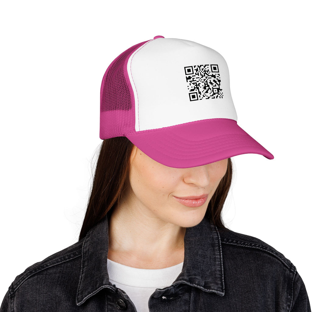QR Code Trucker Hat — Scanable Tech Graphic Cap
