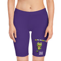 Leelee Frog Inspired Women's Bike Shorts (Purple)— Cute 'Nah Nah, Ne Nah Nah' Graphic