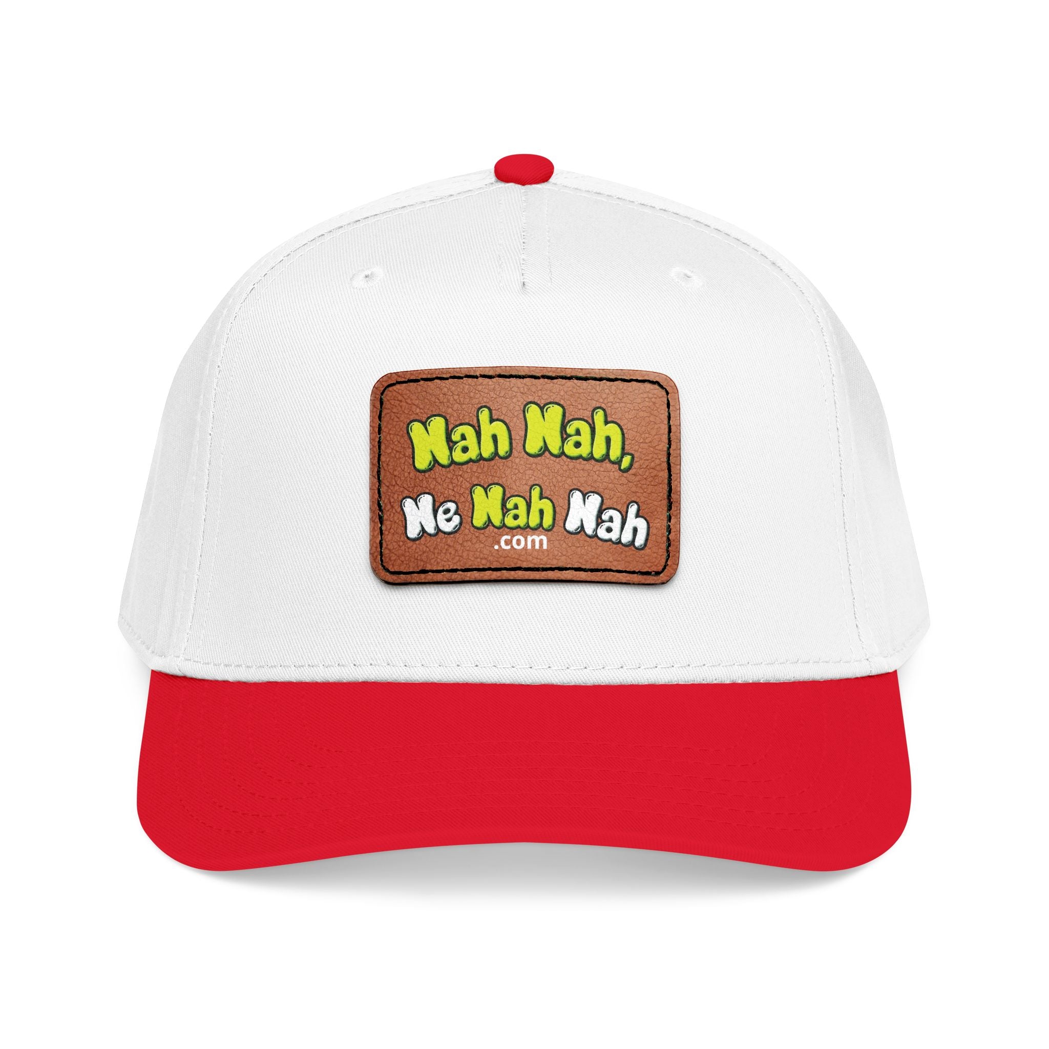 Leather Patch Baseball Cap — "Nah Nah, Ne Nah Nah" Retro Dad Hat