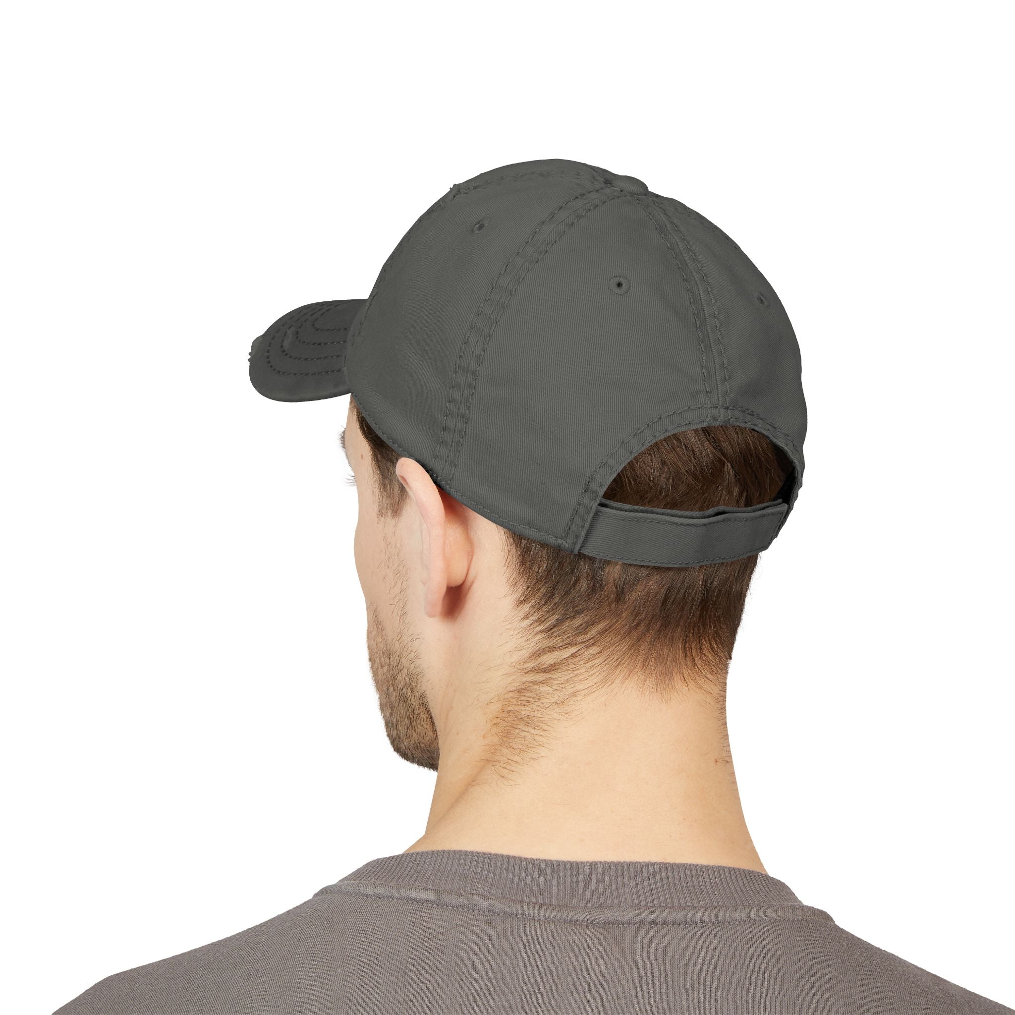Distressed Embroidered Nah Nah Ne Nah Nah Dad Hat — Vintage Casual Cap for Tech & Trend Fans