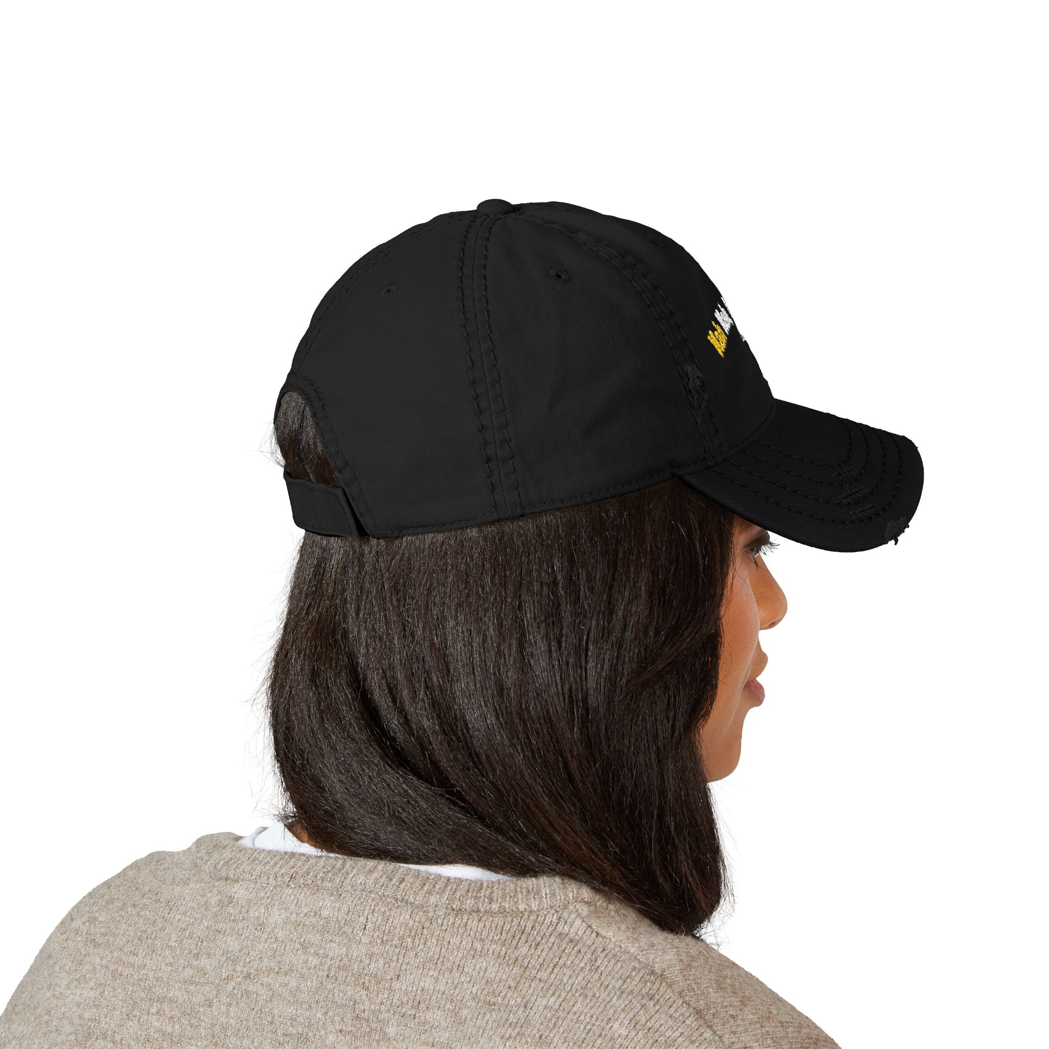 Distressed Embroidered Nah Nah Ne Nah Nah Dad Hat — Vintage Casual Cap for Tech & Trend Fans