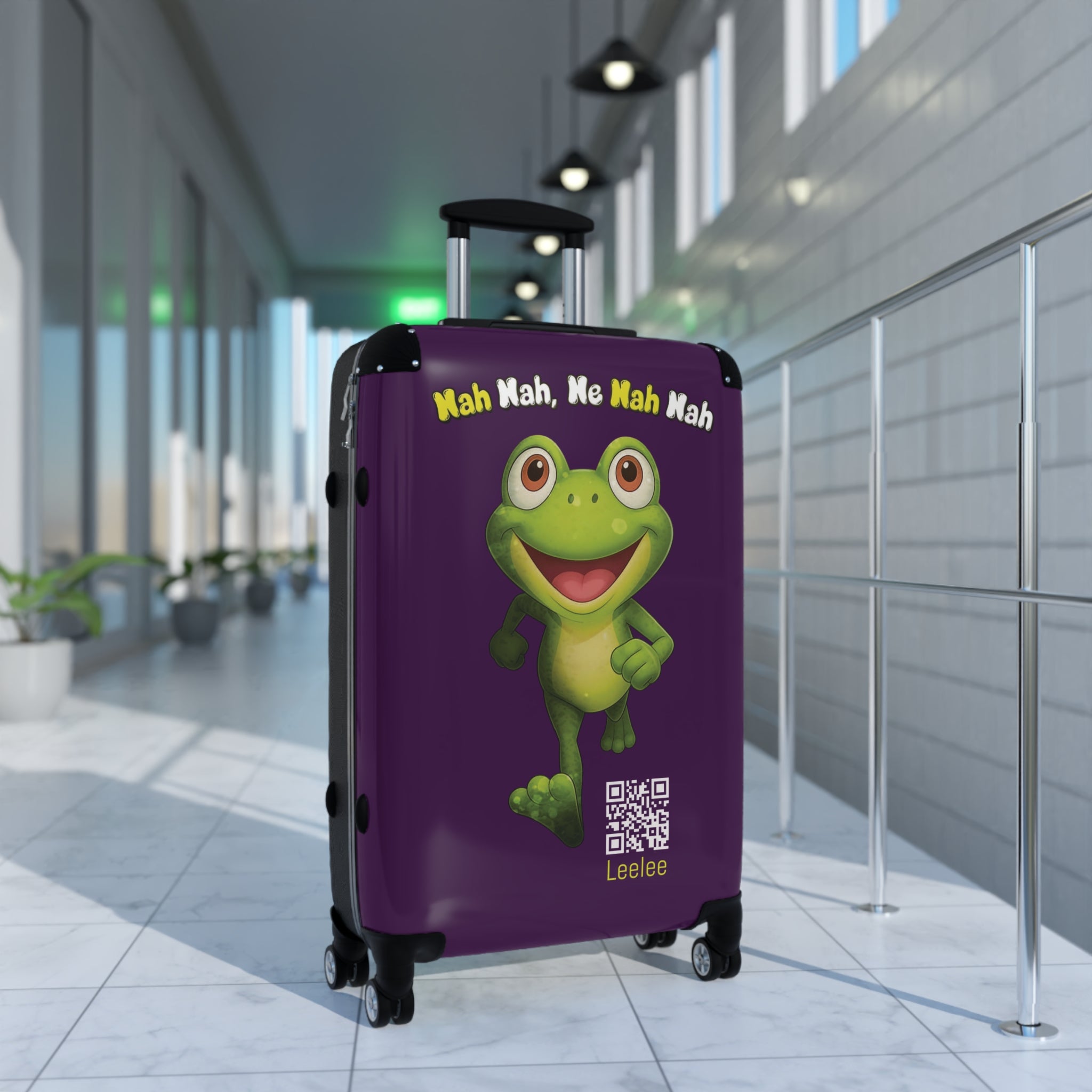 Leelee Running Frog 'Nah Nah, Ne Nah Nah' Carry-On Suitcase — Travel Luggage
