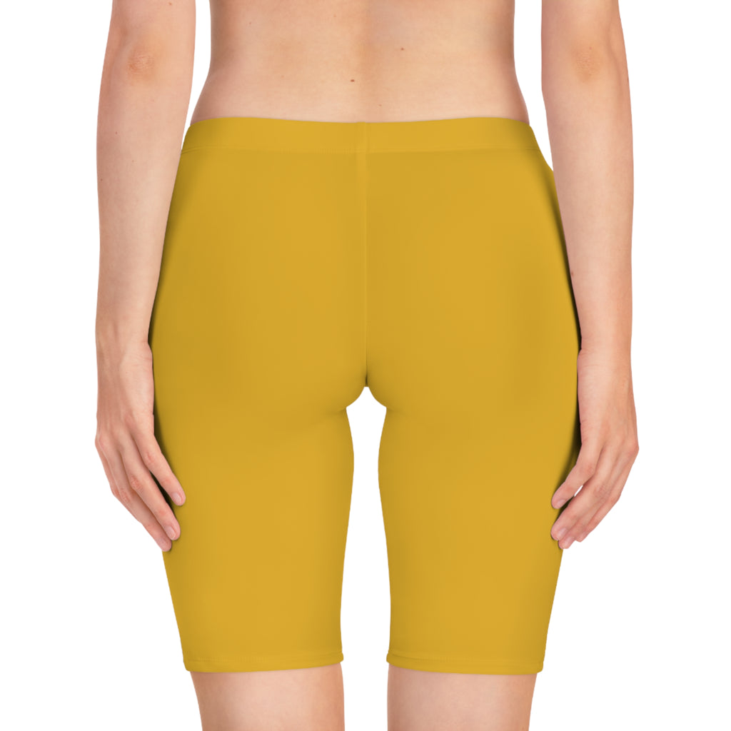 Leelee Frog Inspired Women's Bike Shorts (Yellow) — Cute 'Nah Nah, Ne Nah Nah' Graphic