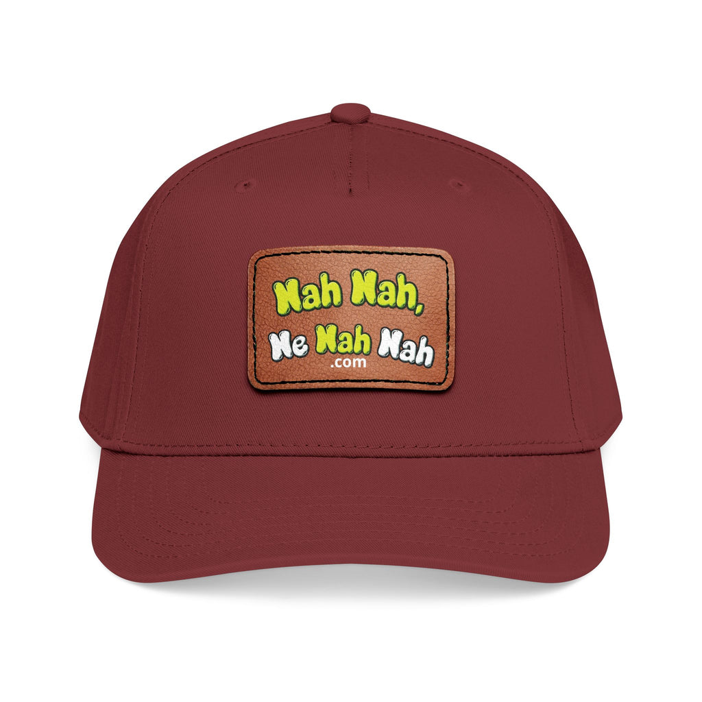 Leather Patch Baseball Cap — "Nah Nah, Ne Nah Nah" Retro Dad Hat