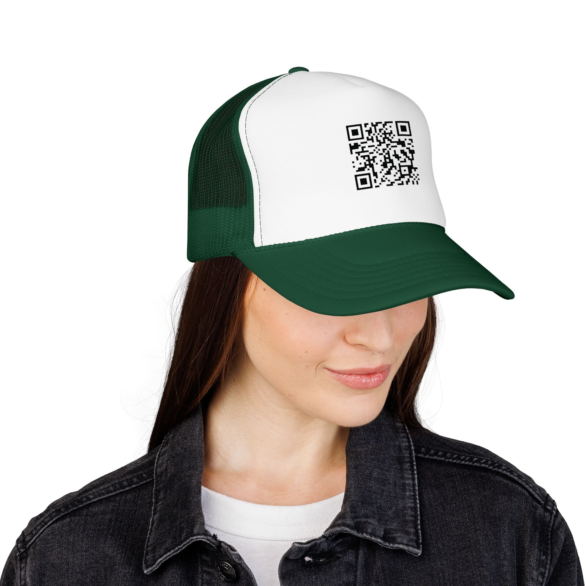 QR Code Trucker Hat — Scanable Tech Graphic Cap