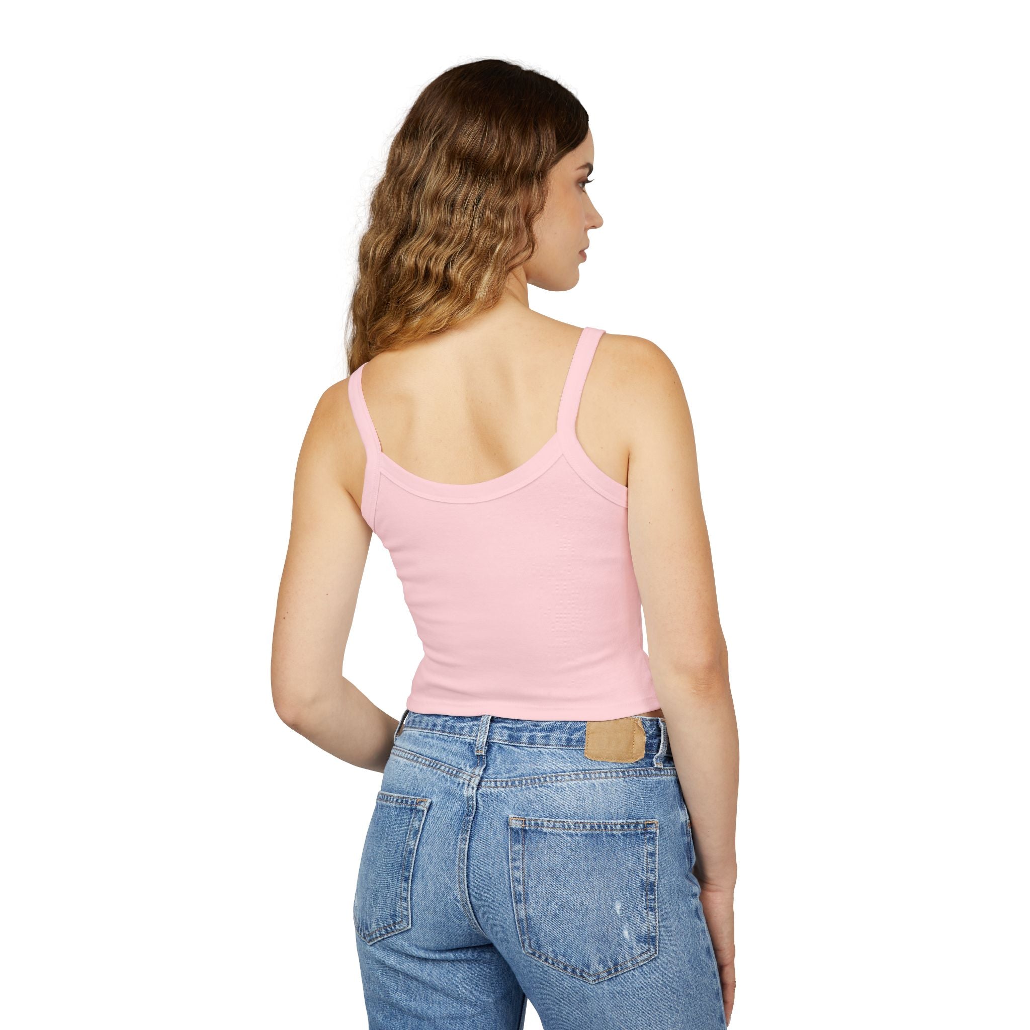 Leelee Running Frog Cropped Tank — "Nah Nah Ne Nah Nah" Cute Frog Graphic Spaghetti Strap Top