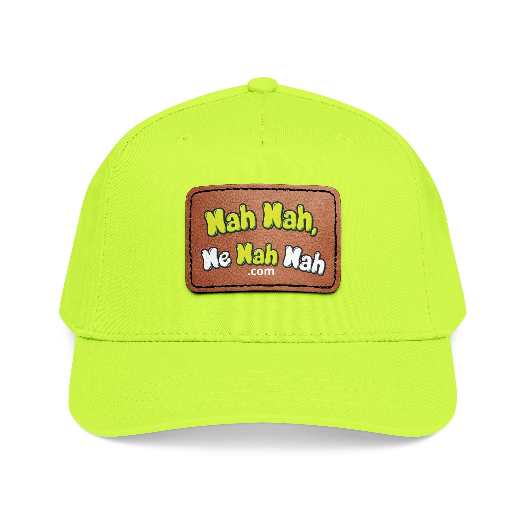 Leather Patch Baseball Cap — "Nah Nah, Ne Nah Nah" Retro Dad Hat